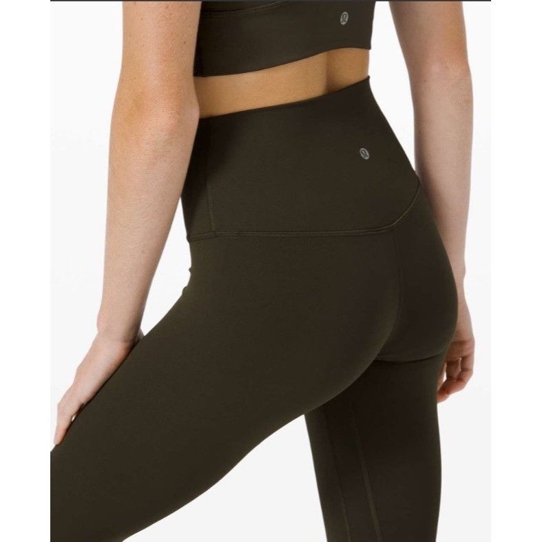Lululemon 𝓛𝓾𝓵𝓾𝓵𝓮𝓶𝓸𝓷 Align Pant II 25" Dark Olive Size 2 Size 26" / US 2 / IT 38 - 6 Thumbnail