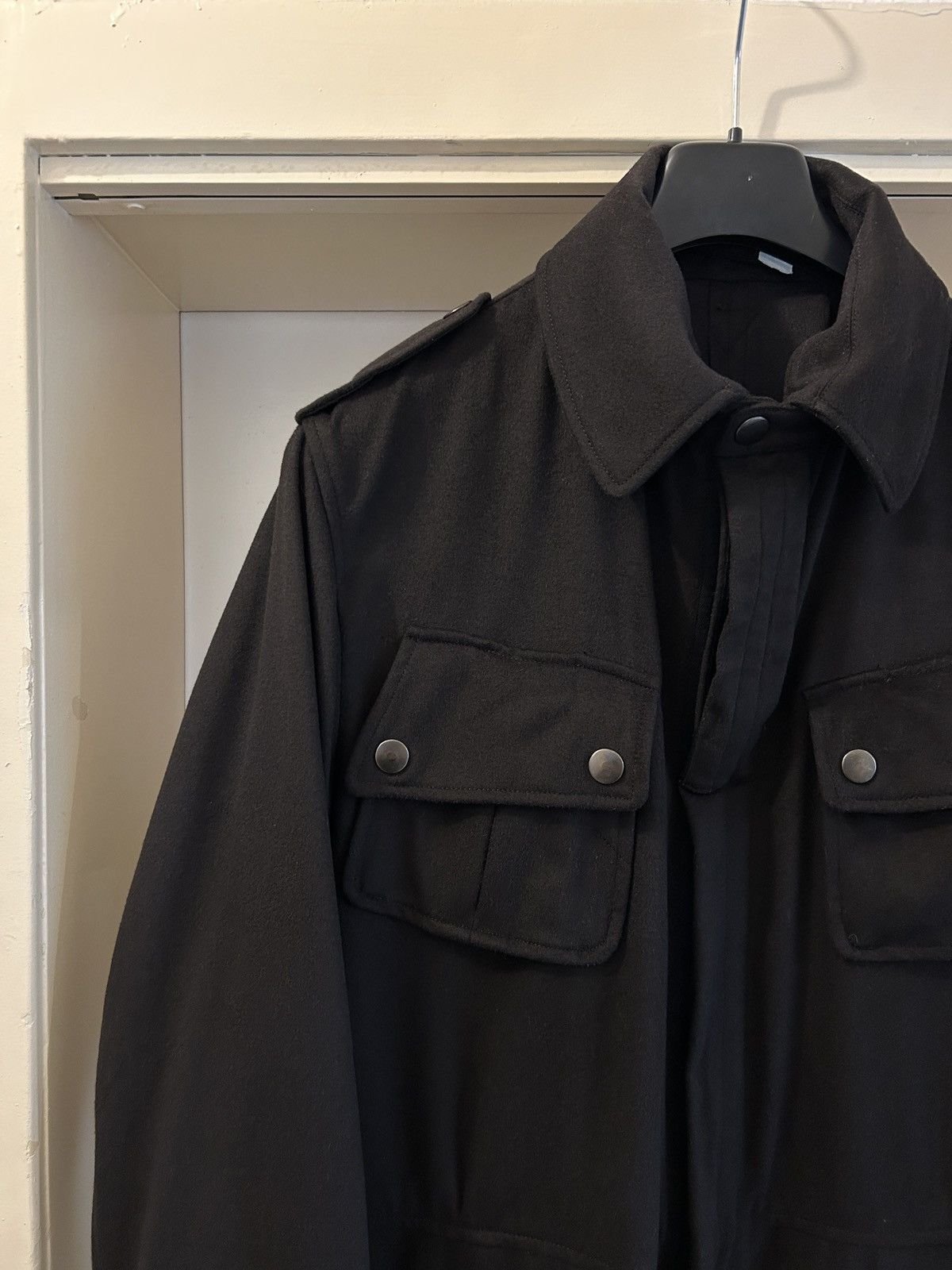 Gucci Gucci Tom Ford FW 2003 black wool M65/ safari jacket Size US L / EU 52-54 / 3 - 8 Thumbnail