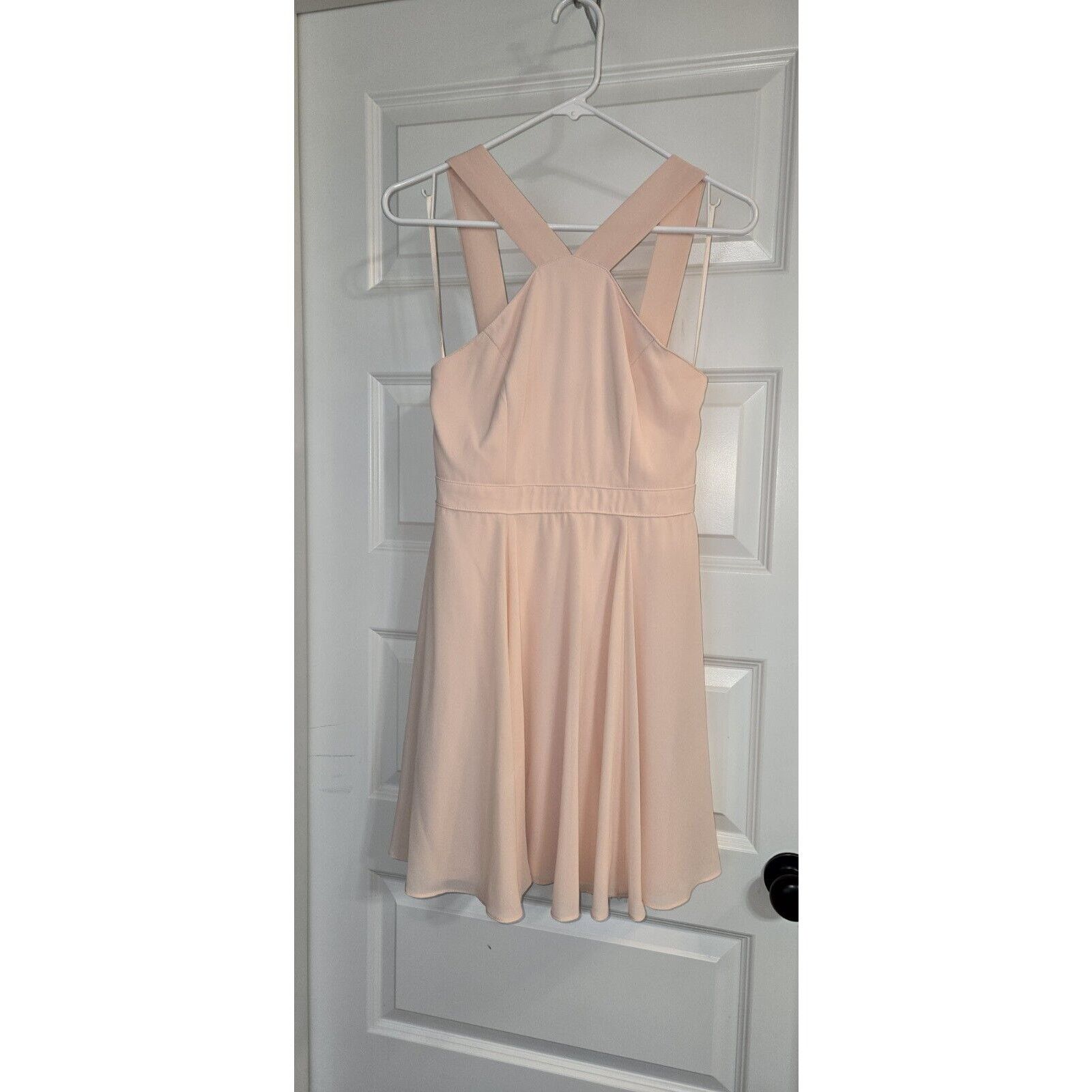 Zara Lulus David's Bridal High Neck Formal Bridesmaid Dress Pink Size S / US 4 / IT 40 - 16 Thumbnail