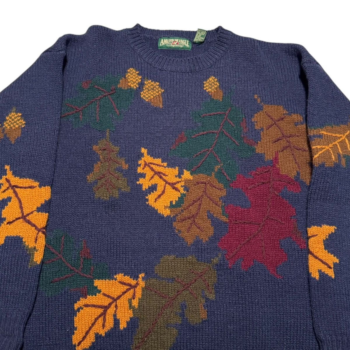 American Eagle Outfitters Vintage American Eagle Leaves Fallcore Sweater Men's Large Size US L / EU 52-54 / 3 - 2 Thumbnail