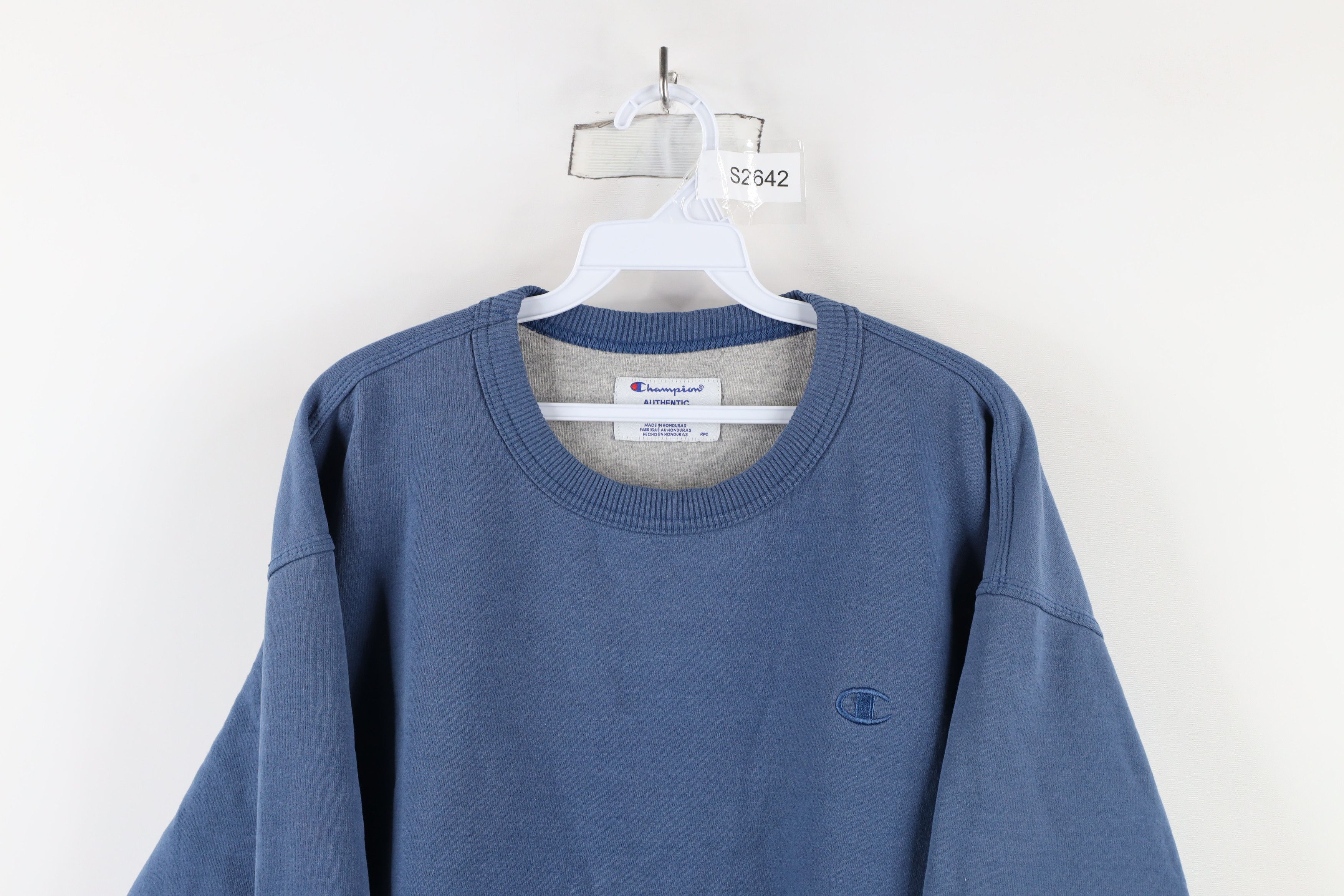 Champion × Vintage Vintage Champion Monochrome Crewneck Sweatshirt Blue Size US XL / EU 56 / 4 - 2 Thumbnail