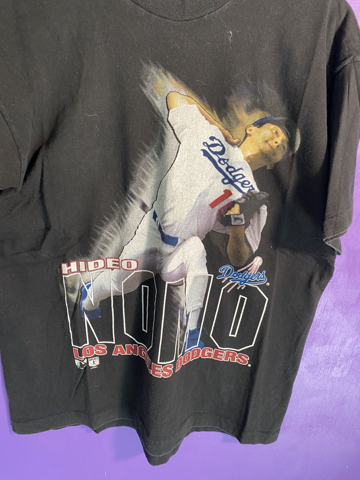 Salem Sportswear Vintage 1995 Salem Dodgers Hideo Nomo player tee Size US L / EU 52-54 / 3 - 3 Thumbnail