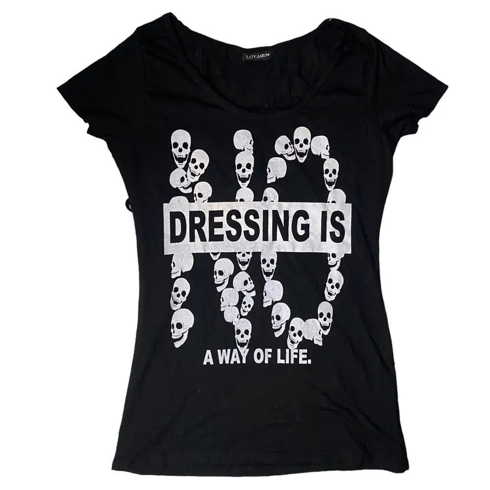 If Six Was Nine 2000's LazyDaisy Skull Spider Web Shirt Size US XS / EU 42 / 0 - 6 Thumbnail