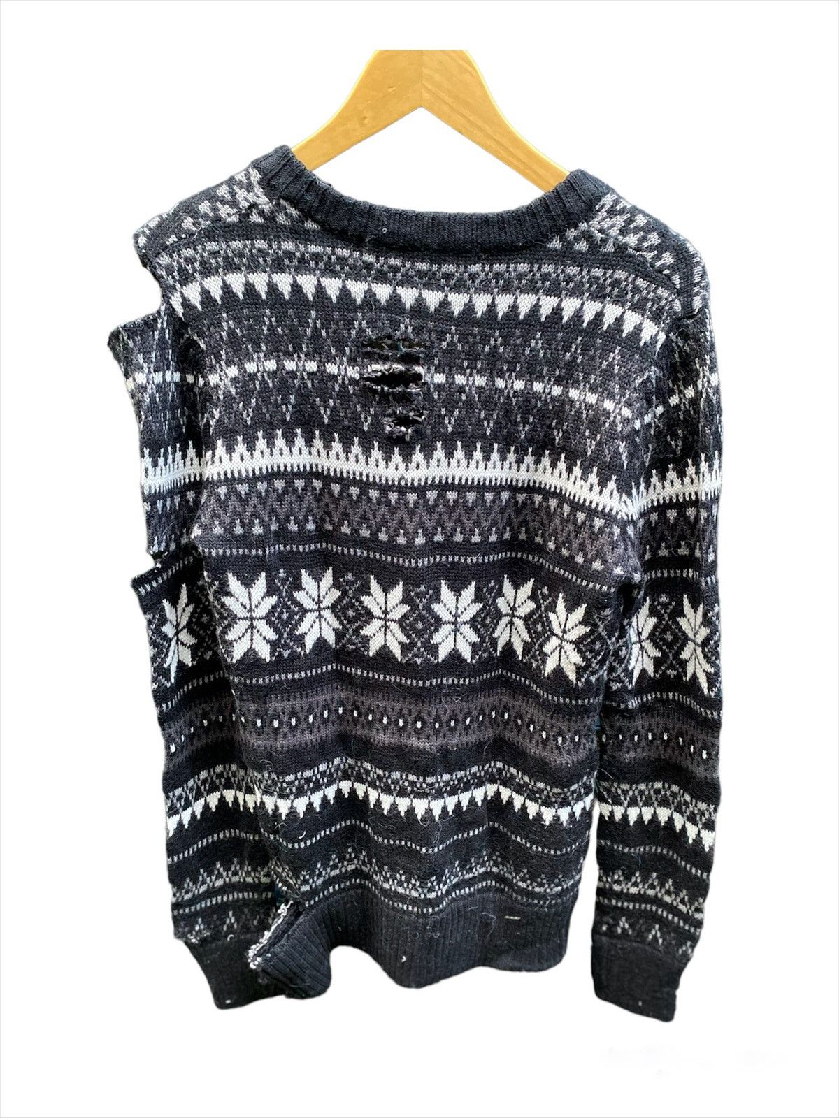 If Six Was Nine × Junya Watanabe × Le Grande Bleu (L.G.B.) Japanese No ID Distressed knit sweater number nine style Size US M / EU 48-50 / 2 - 3 Thumbnail
