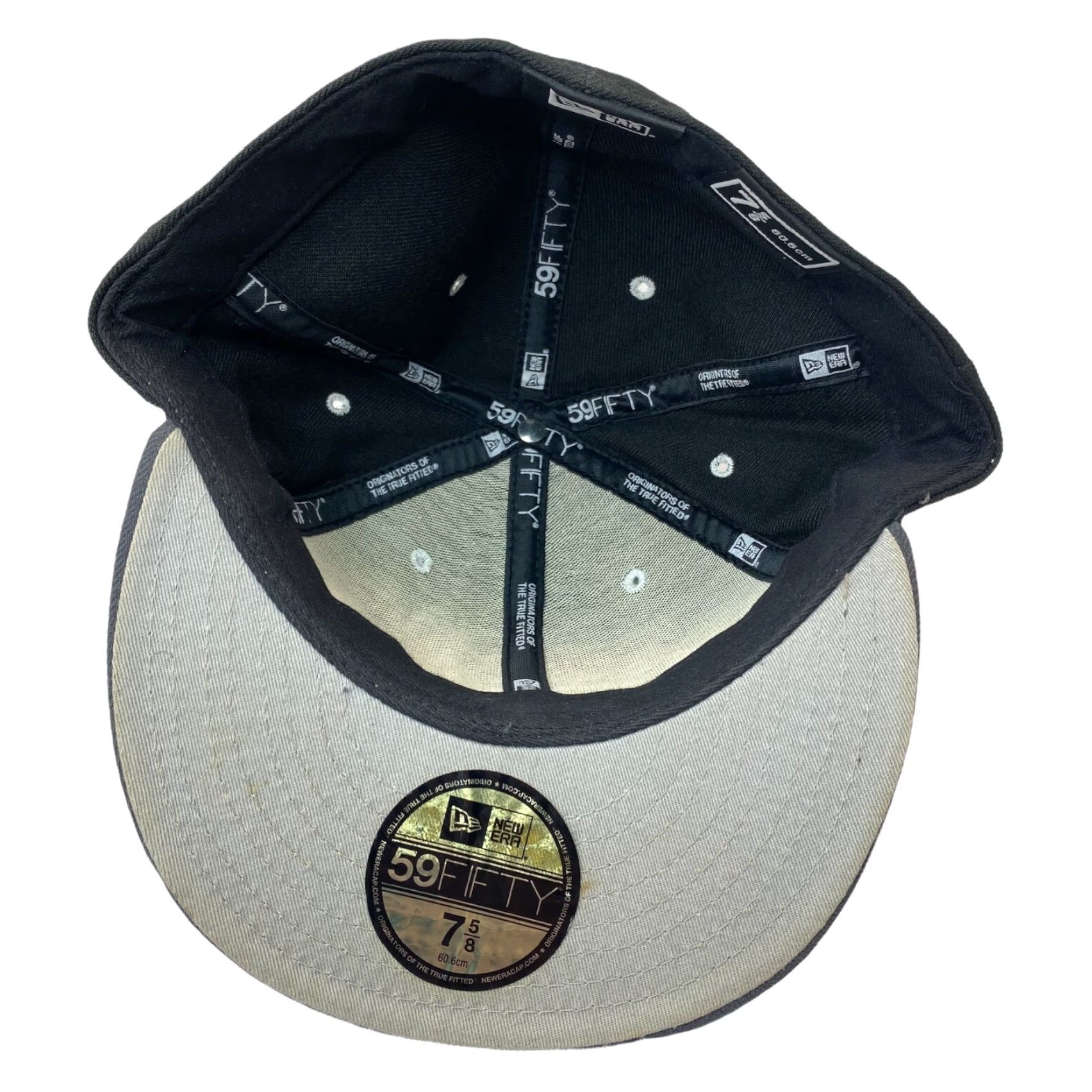 New Era NEW ERA Fitted Hat 59FIFTY Black Gray I LOVE MY GIRLS 7 5/8 Mens Size ONE SIZE - 4 Thumbnail