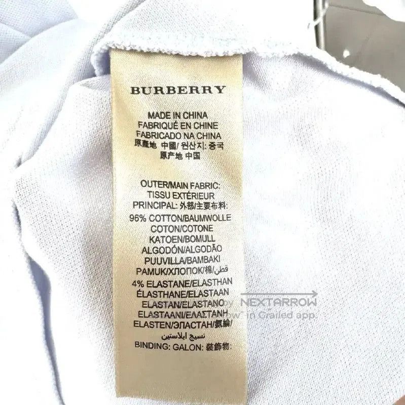 Burberry Burberry Light Blue Cotton Women's T-Shirt. Size S / US 4 / IT 40 - 4 Thumbnail