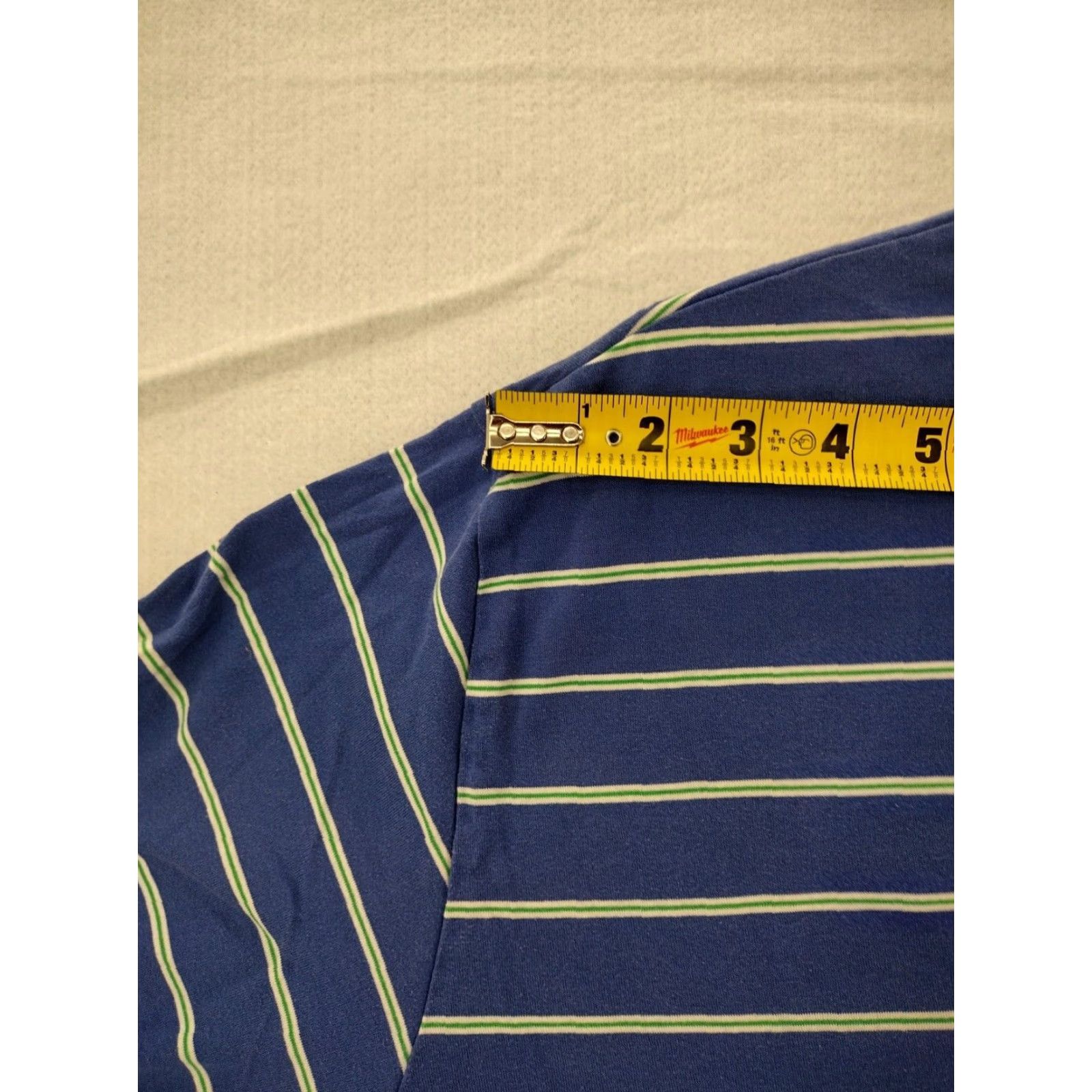 Vintage Polo Golf Shirt Mens Large Blue Striped Polo Short Sleeve Size US L / EU 52-54 / 3 - 7 Thumbnail