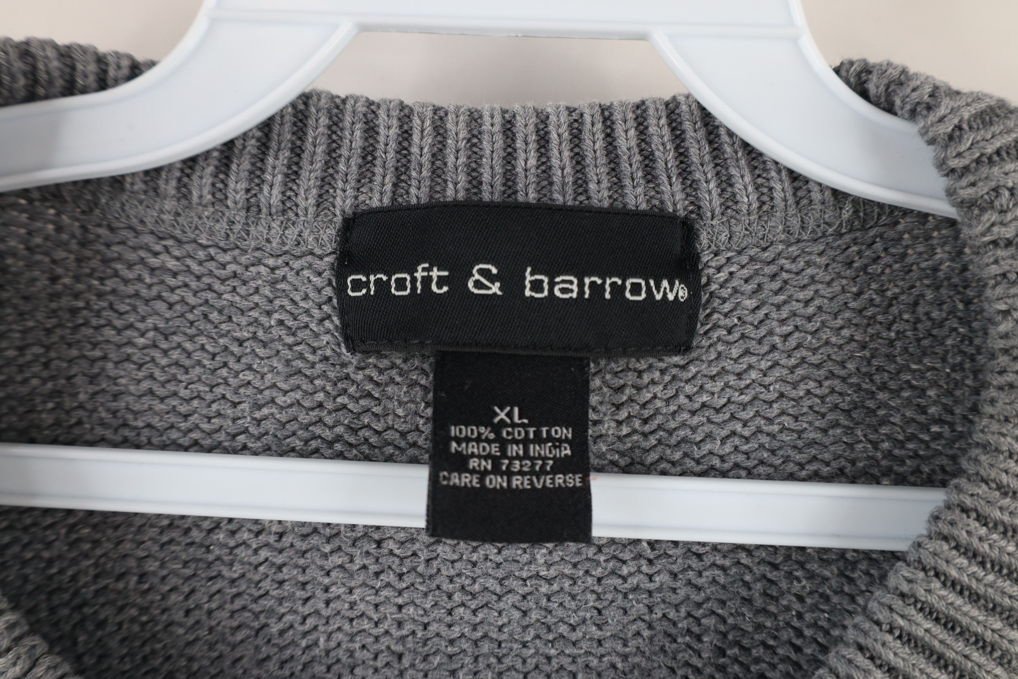 Vintage Vintage 90s Streetwear Cotton Knit Crewneck Sweater Gray Size US XL / EU 56 / 4 - 4 Thumbnail