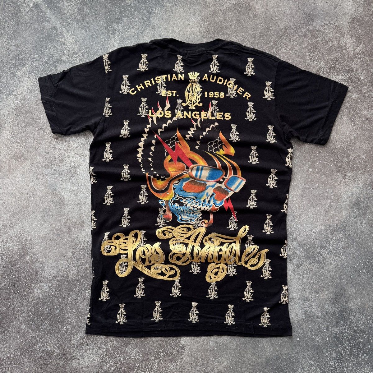 Ed Hardy Christian Audigier Virgin Maria Rhinestones Y2K T-Shirt Size US M / EU 48-50 / 2 - 2 Thumbnail