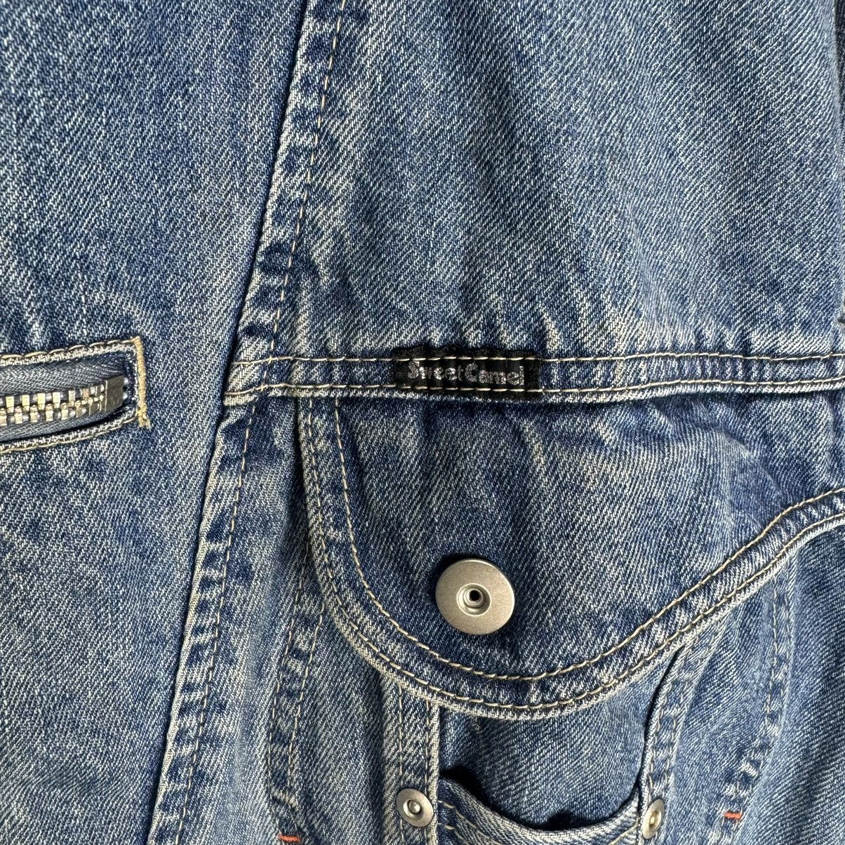 Camel ☀️90s SWEET CAMEL DENIM BIKERS CROPPED JACKET Size S / US 4 / IT 40 - 6 Thumbnail