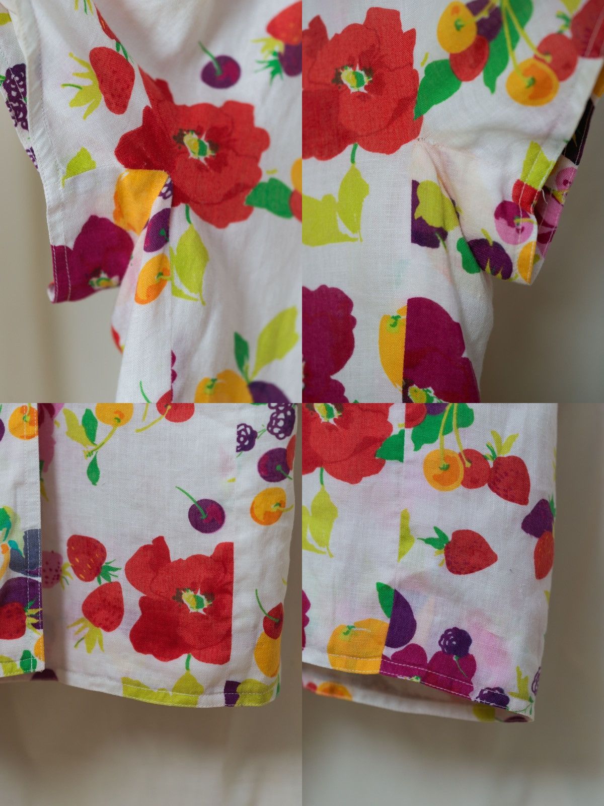 Gucci Gucci | 1980s Floral & Fruit Print Dress Size M / US 6-8 / IT 42-44 - 8 Thumbnail