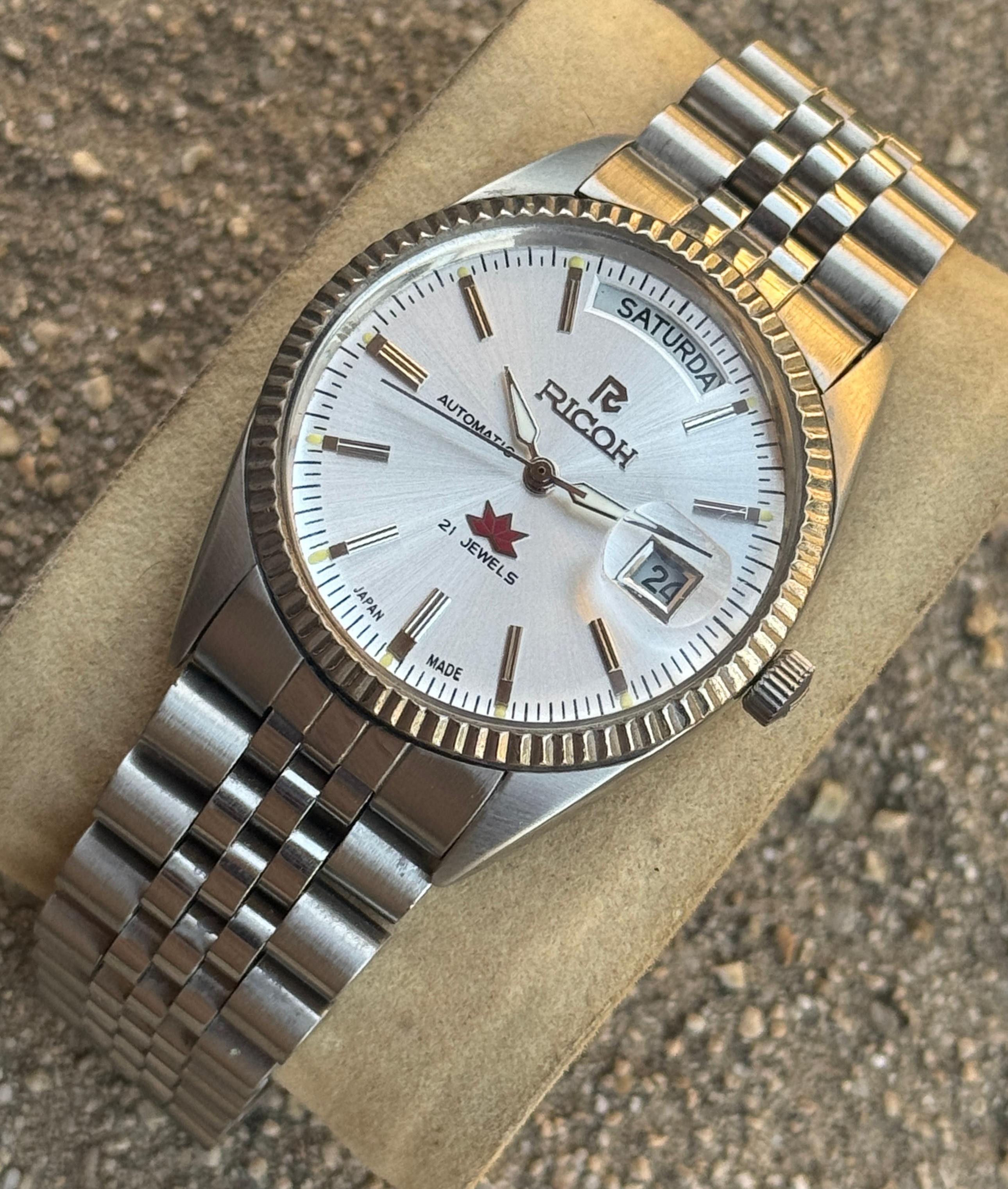 Other Vintage Ricoh President Automatic Silver Dial Size 36 - 4 Thumbnail