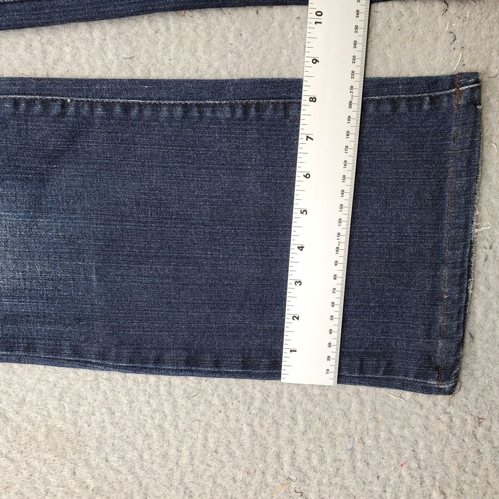 DKNY DKNY Bootcut Jeans Womens Size 4 Blue Denim Stretch Regular Fit Boho Faded Whiskered - 30 In Waist 37.5 In Outseam Size 27" / US 4 / IT 40 - 5 Thumbnail