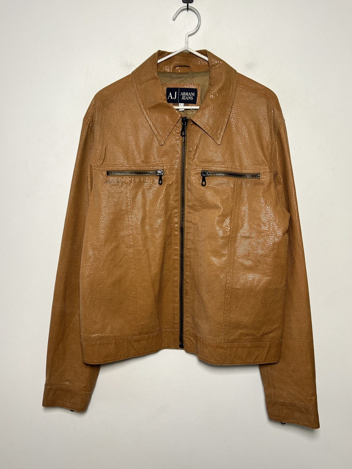 Giorgio Armani Vintage Armani Jeans leather jacket Size US L / EU 52-54 / 3 - 7 Thumbnail