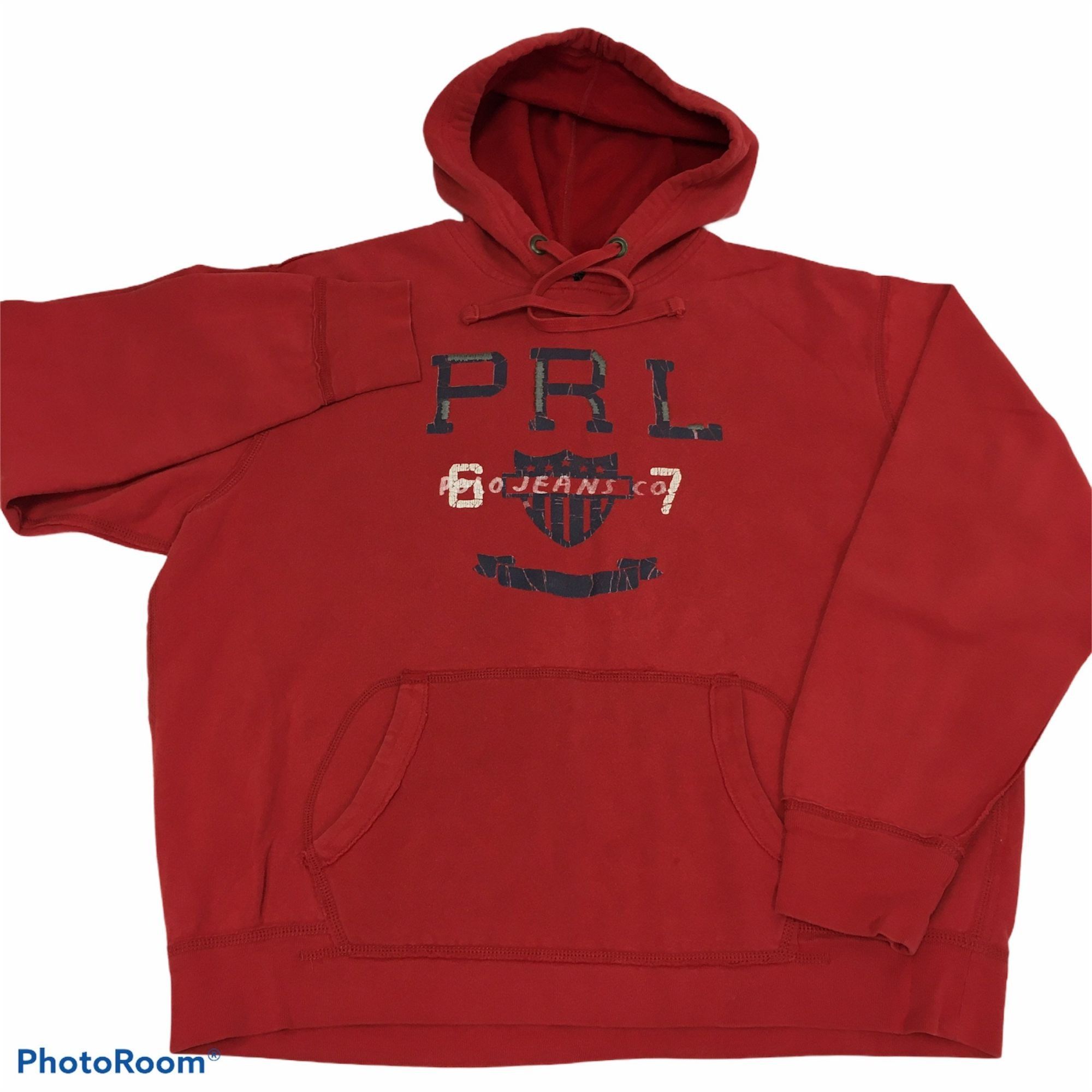 Polo Ralph Lauren Vtg Ralph Lauren Red SPELLOUT Polo Jeans PRL 67 sweatshirt Size US L / EU 52-54 / 3 - 4 Thumbnail