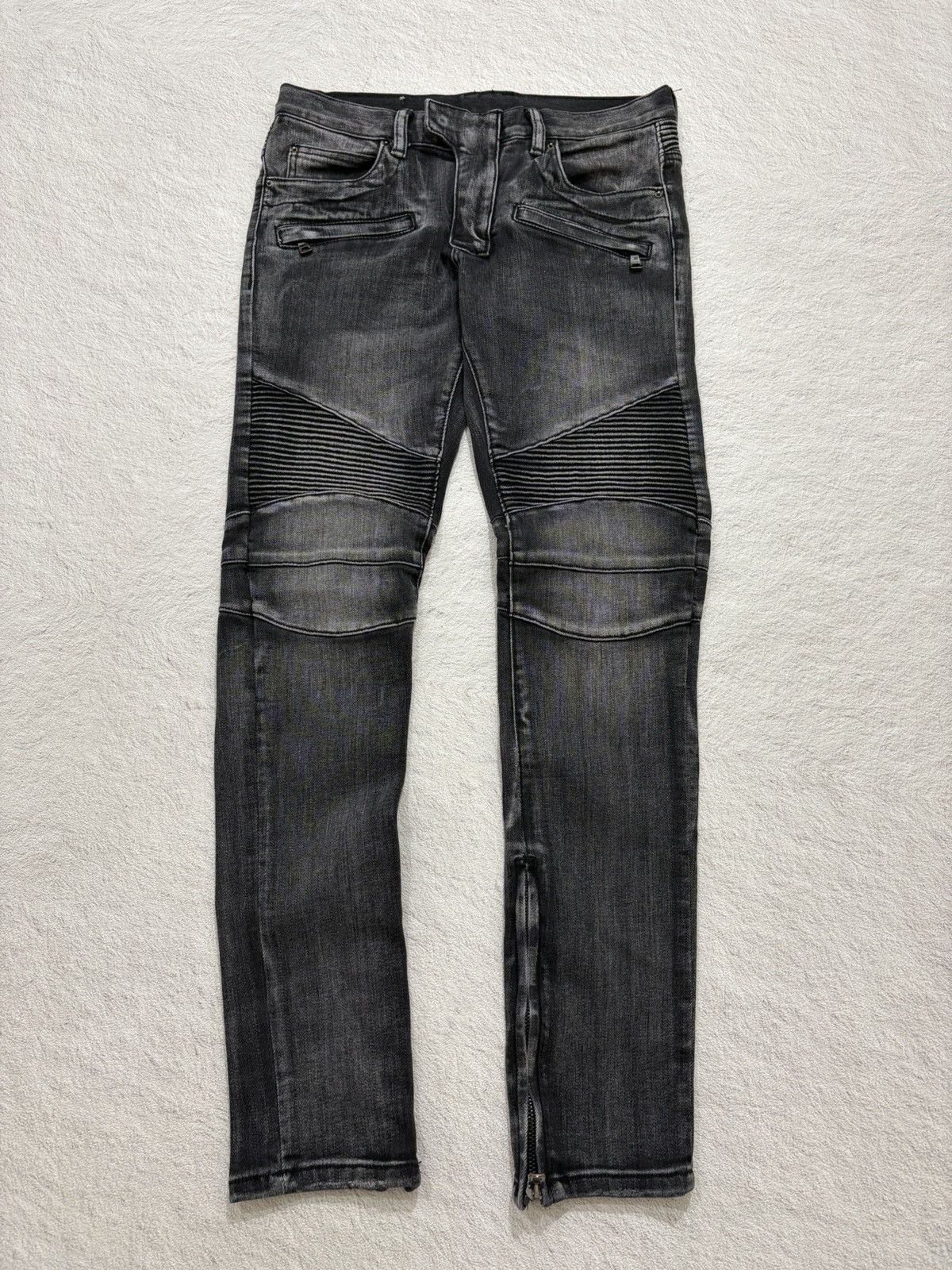 Balmain 2000s MNML Bikers jeans denim pants Size US 31 - 1 Thumbnail