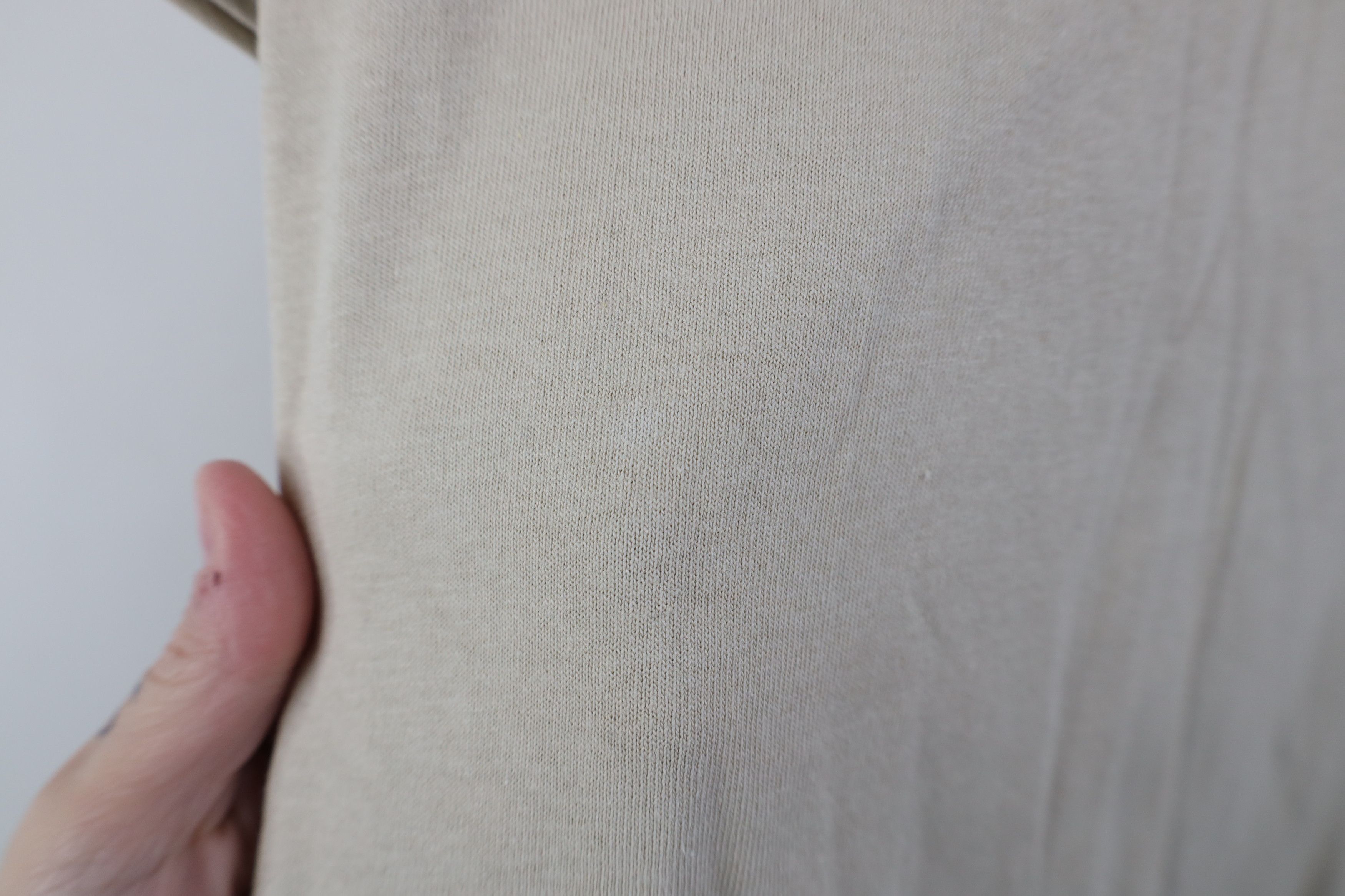 Vintage Vintage Y2K Streetwear Heavyweight Cotton T-Shirt Beige Tan Size US S / EU 44-46 / 1 - 8 Thumbnail