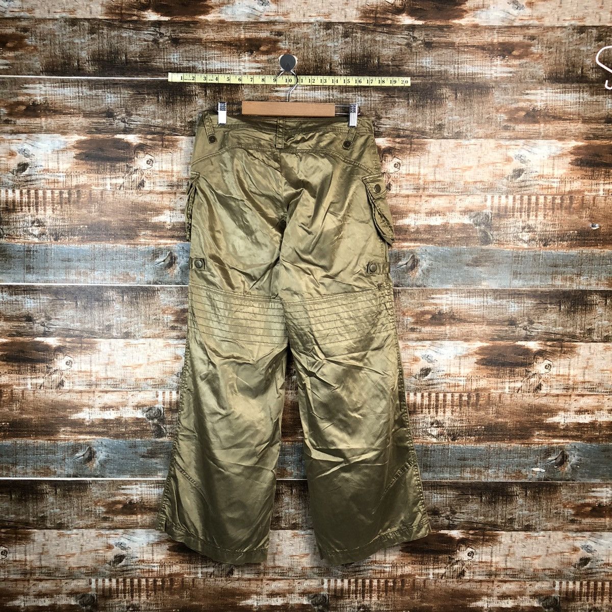 Japanese Brand Pride Brown Cargo utility Multipocket Pants #A2532 Size 27" / US 4 / IT 40 - 15 Thumbnail