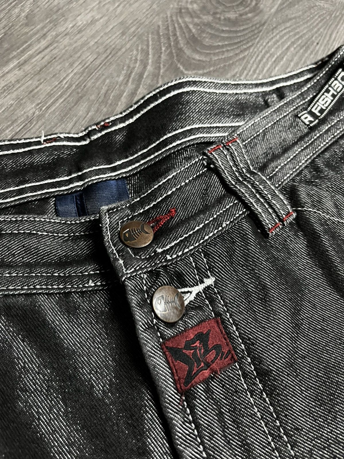 Vintage Vintage Fishbone Gear Y2K Baggy Wide Leg Jeans Cyber Rave Size US 34 / EU 50 - 9 Thumbnail