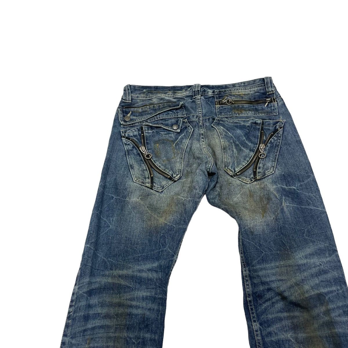 14th Addiction × If Six Was Nine × Le Grande Bleu (L.G.B.) Trashed Japanese Brand Ratle Trap Distress Denim Size US 32 / EU 48 - 19 Thumbnail