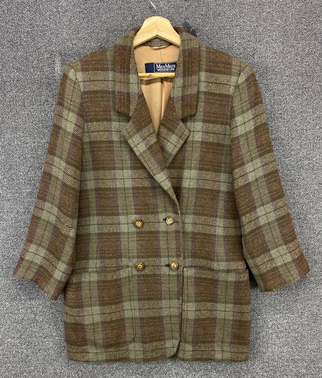 Max Mara Vintage Max Mara Weekend Line Shadow Plaid Wool Coat Jacket Size M / US 6-8 / IT 42-44 - 1 Thumbnail