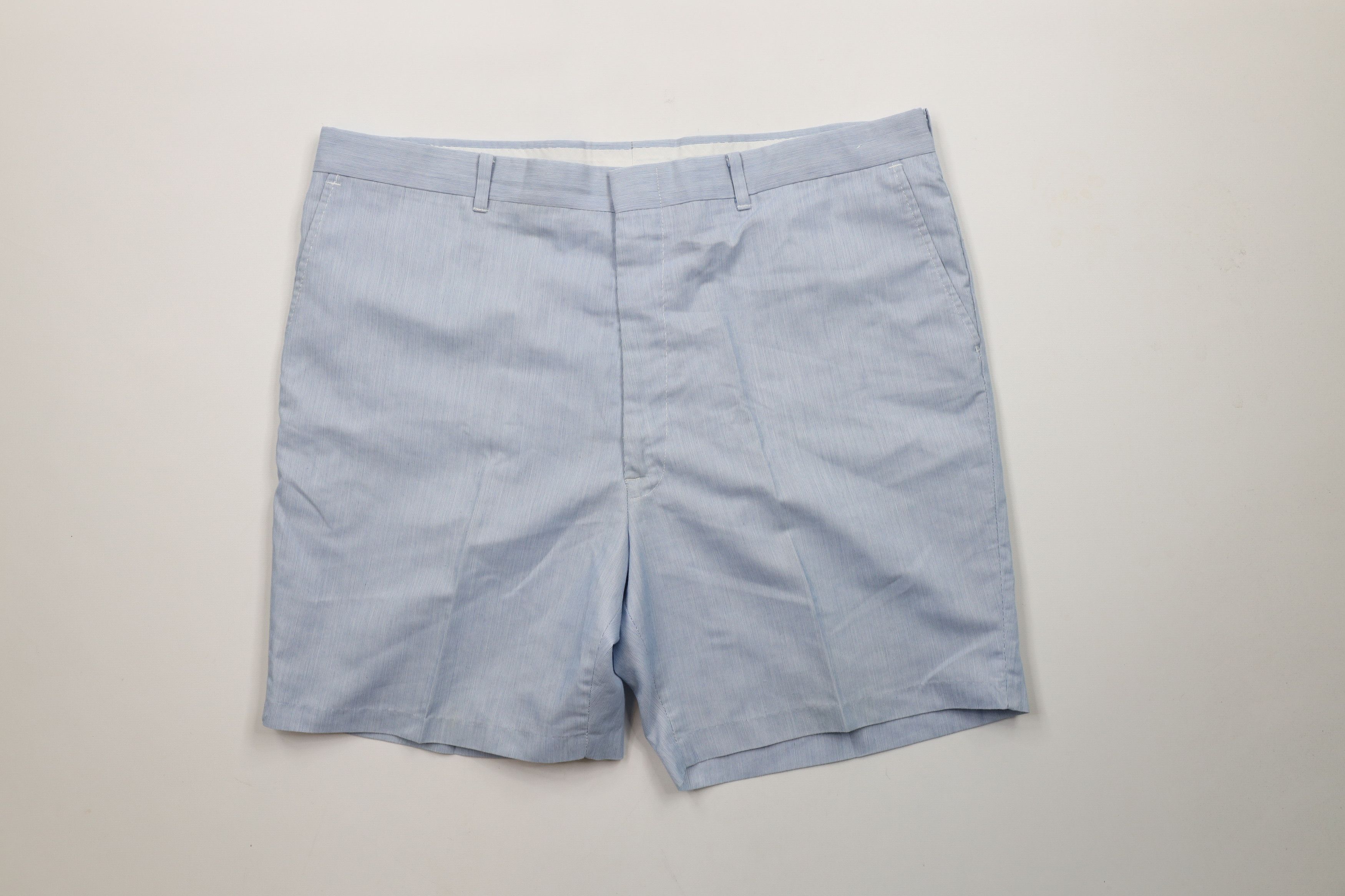 Vintage Vintage 70s Streetwear Above Knee Chino Golf Shorts Blue USA Size US 38 / EU 54 - 1 Thumbnail