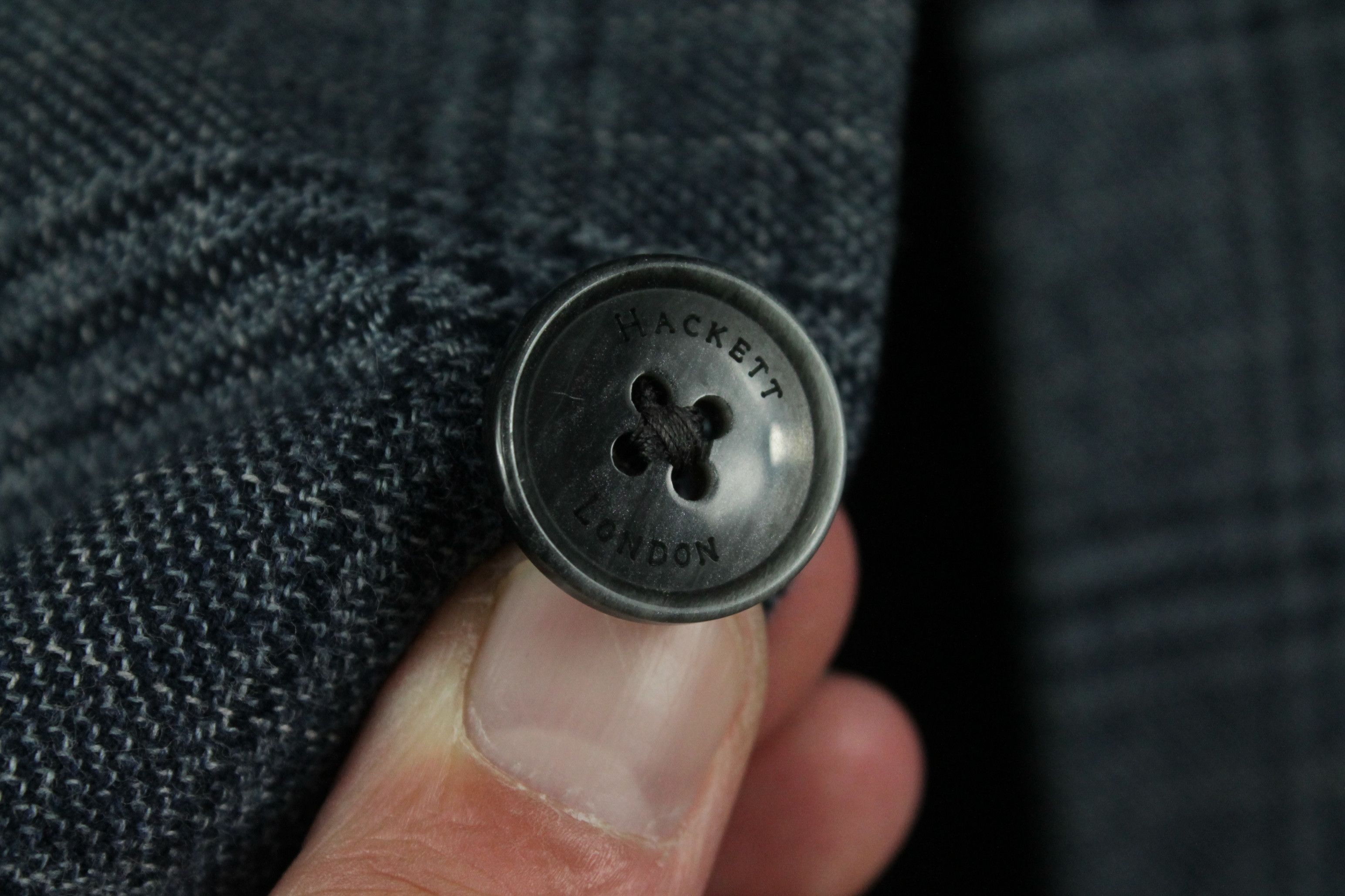 Hackett Hackett London Brushed Blue Cheked Cotton Blazer Jacket Size US M / EU 48-50 / 2 - 12 Thumbnail