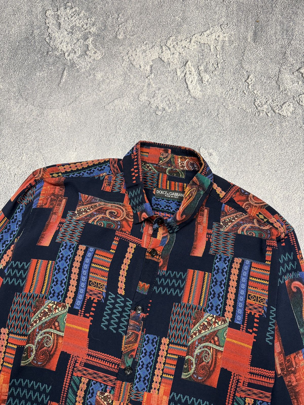 Dolce & Gabbana Dolce & Gabbana Royal Print Multicolor Shirt Size US M / EU 48-50 / 2 - 4 Thumbnail