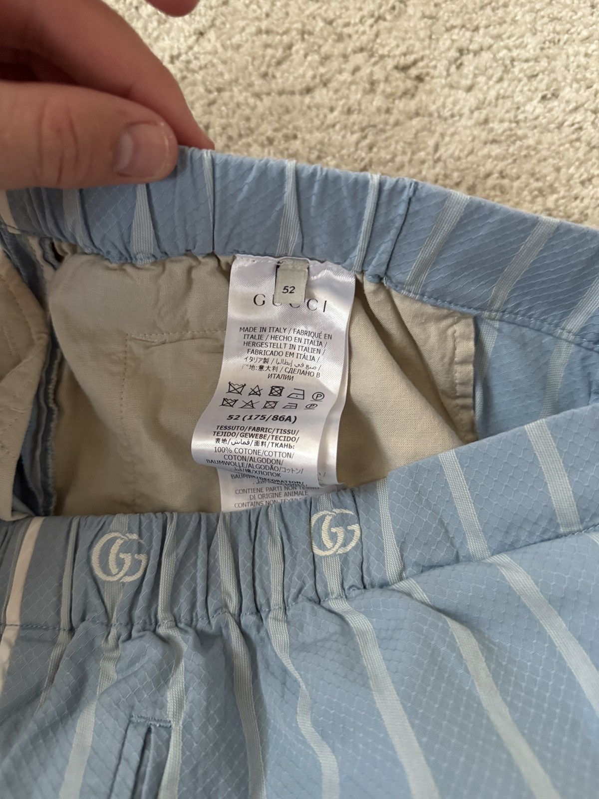 Gucci Gucci Striped GG Logo Shorts Size US 36 / EU 52 - 4 Thumbnail