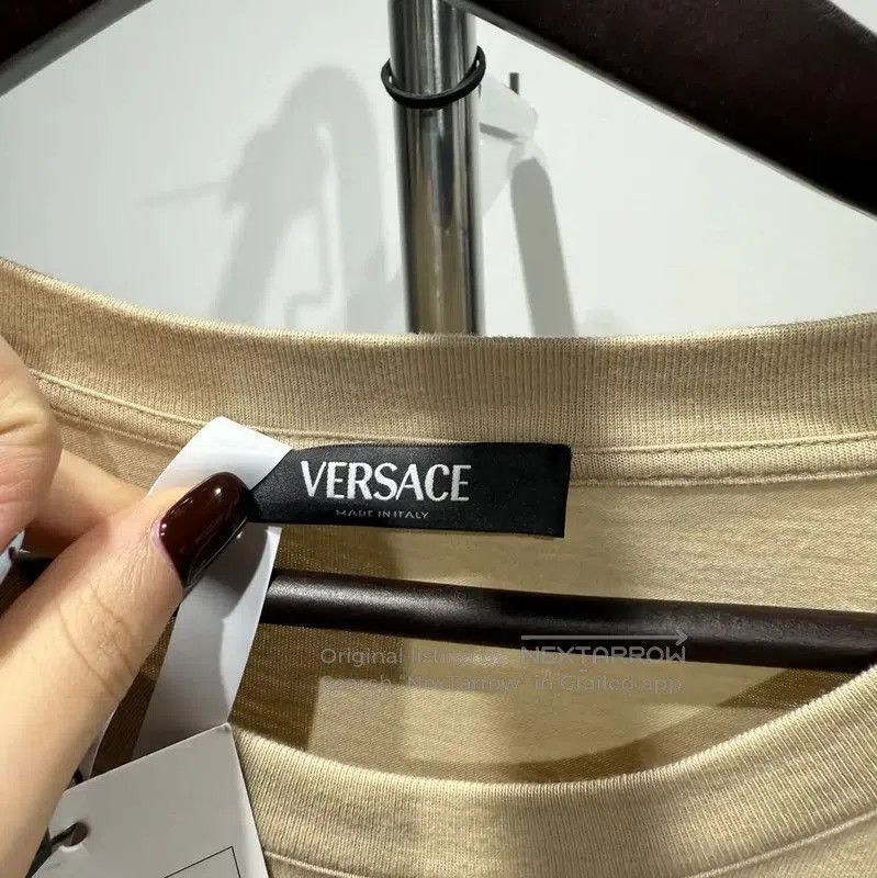 Versace Versace Beige Cotton Blend T-Shirt for Men . Size US XXL / EU 58 / 5 - 3 Thumbnail