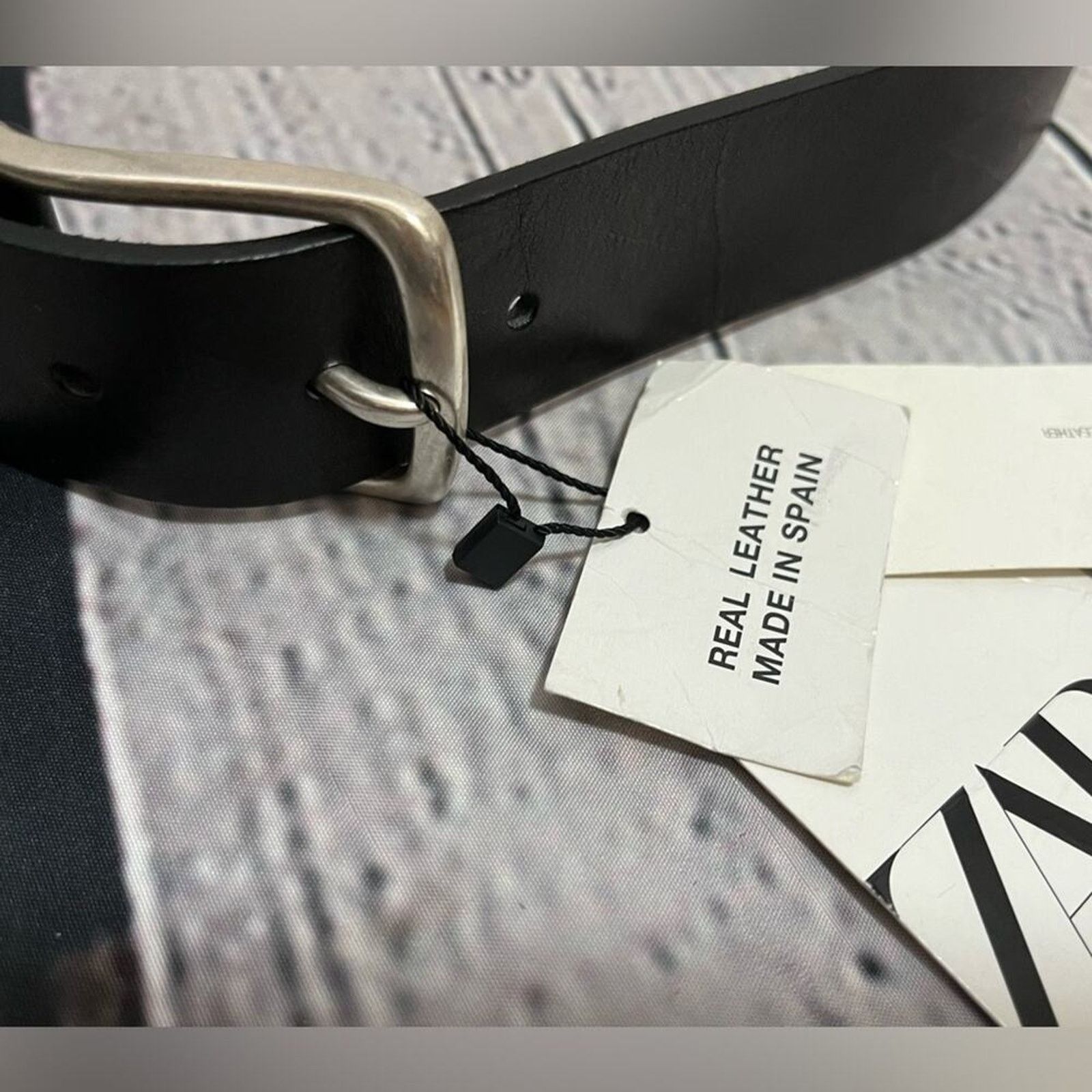 Zara NWT -Zara men’s - real leather belt in black-Sz 34 Size 34 - 5 Thumbnail