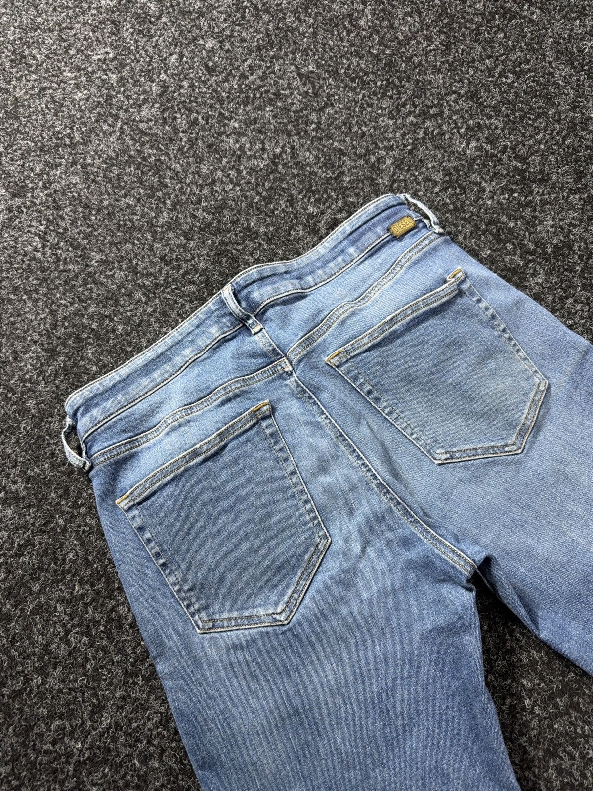 Diesel Luxury 00s Diesel Slandy-Zip Super Skinny Zip Jeans Punk Y2K Size 31" - 15 Thumbnail