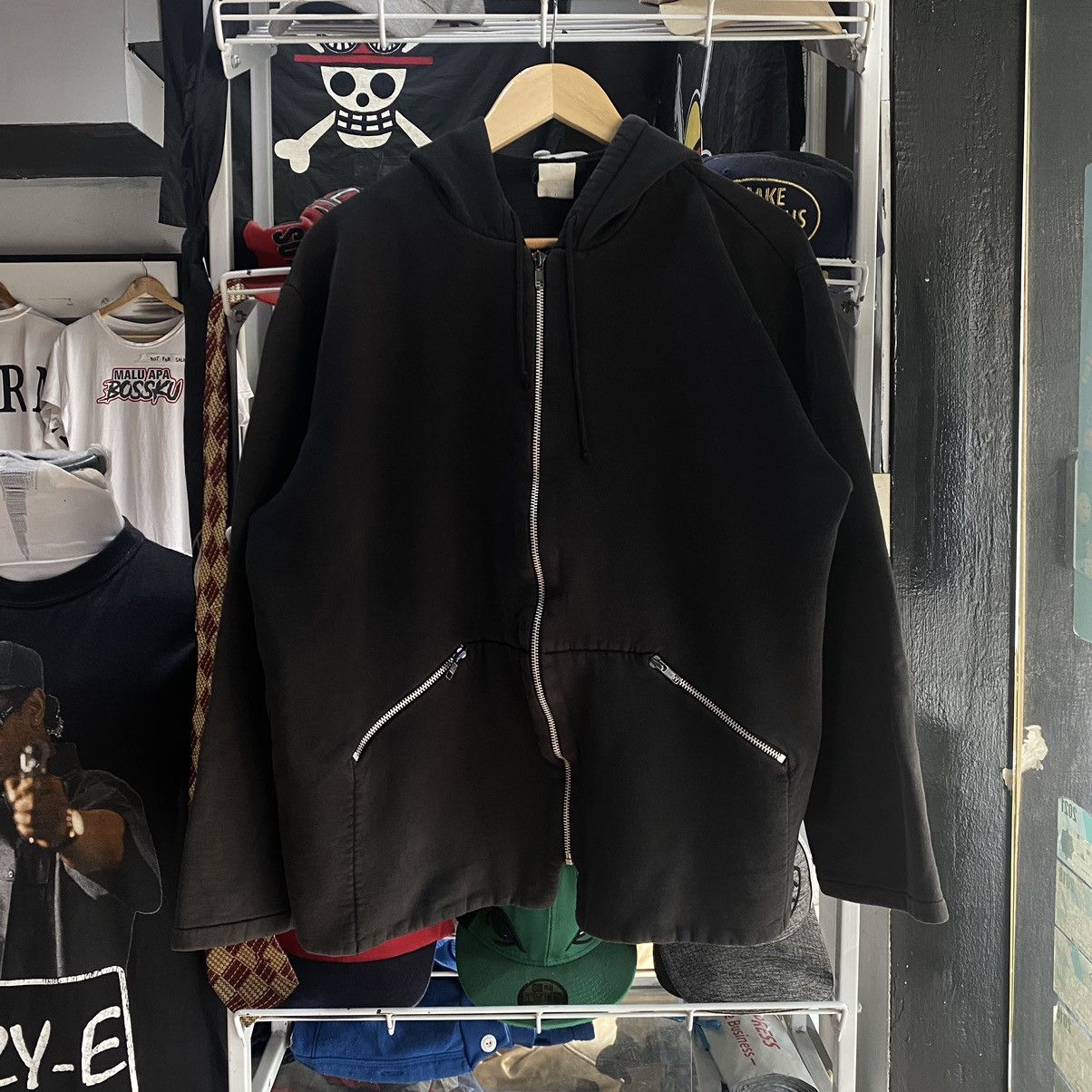 Agnes B. Agnes B Homme Paris Zip Up Hoodie Minimalist Sweater 