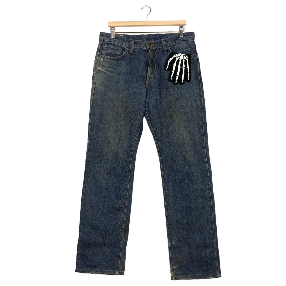 Edwin 🔥90’s VINTAGE EDWIN MADE IN JAPAN JEANS DISTRESSED DENIM Size US 35 - 2 Thumbnail