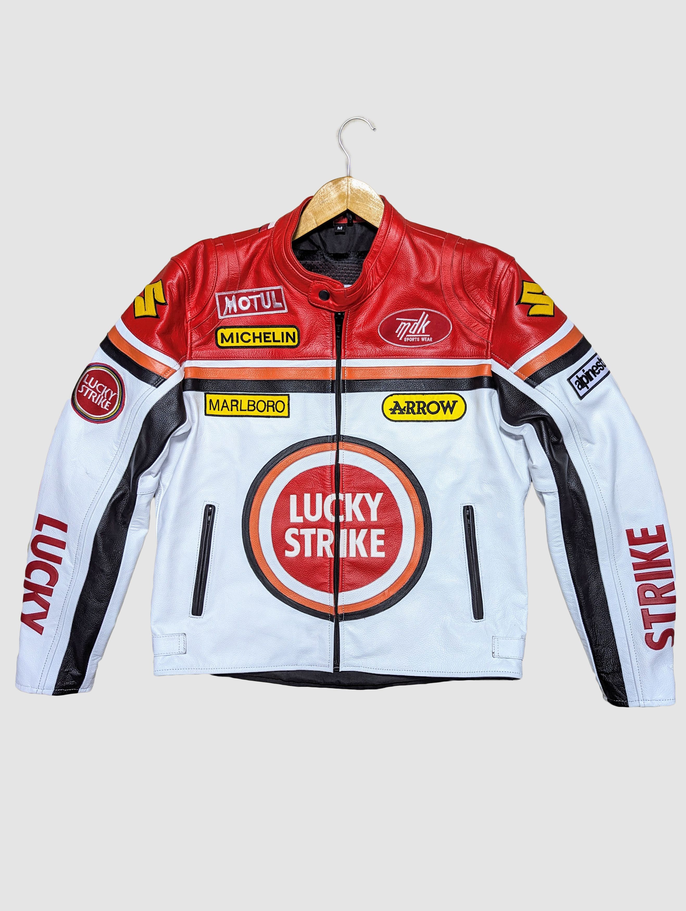 Vintage 🔥 LUCKY STRIKE STREETWEAR LEATHER JACKET Size US S / EU 44-46 / 1 - 1 Thumbnail