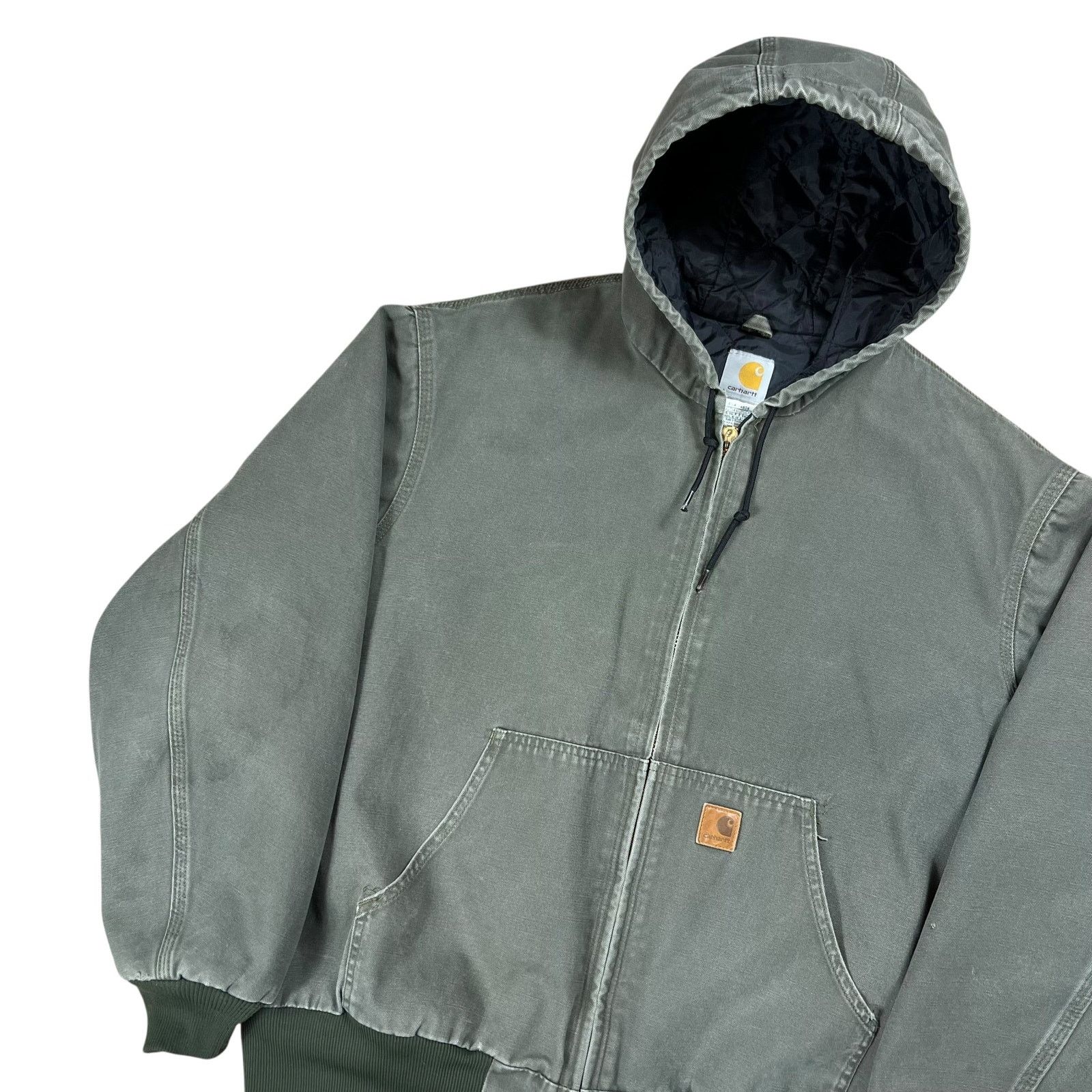 Carhartt × Vintage Vintage Y2K Carhartt J280 MOS faded green hooded work jacket Size US XL / EU 56 / 4 - 4 Thumbnail