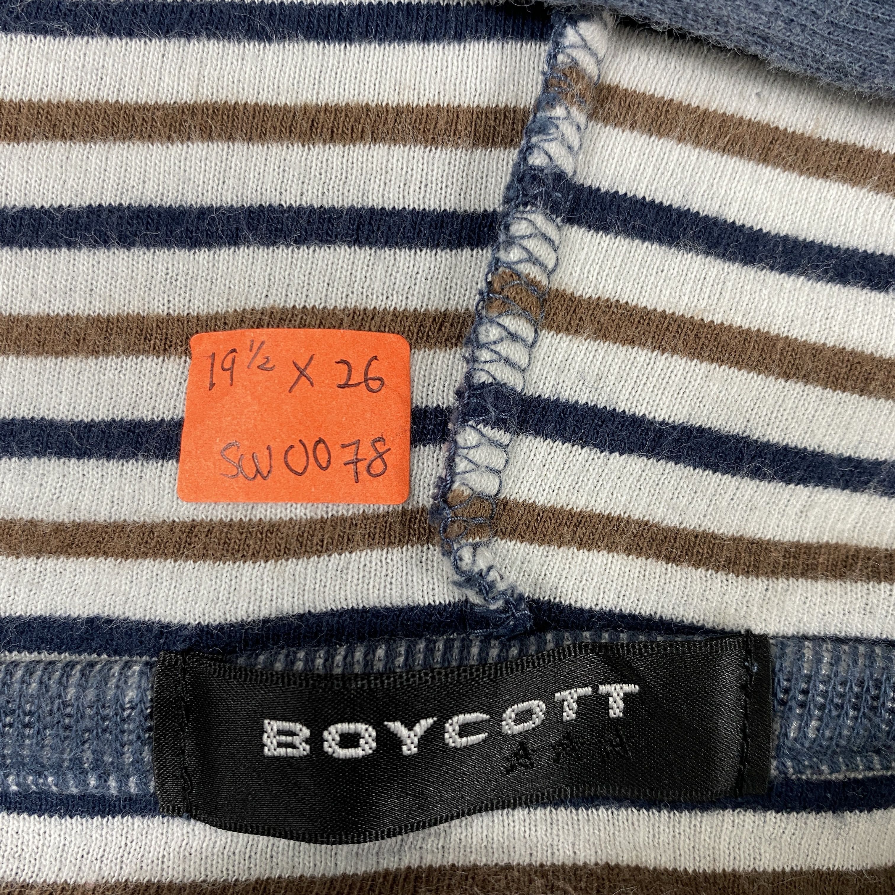 Boycott Vintage Boycott Stripe Button Hoodie - SW078 Size US S / EU 44-46 / 1 - 7 Thumbnail