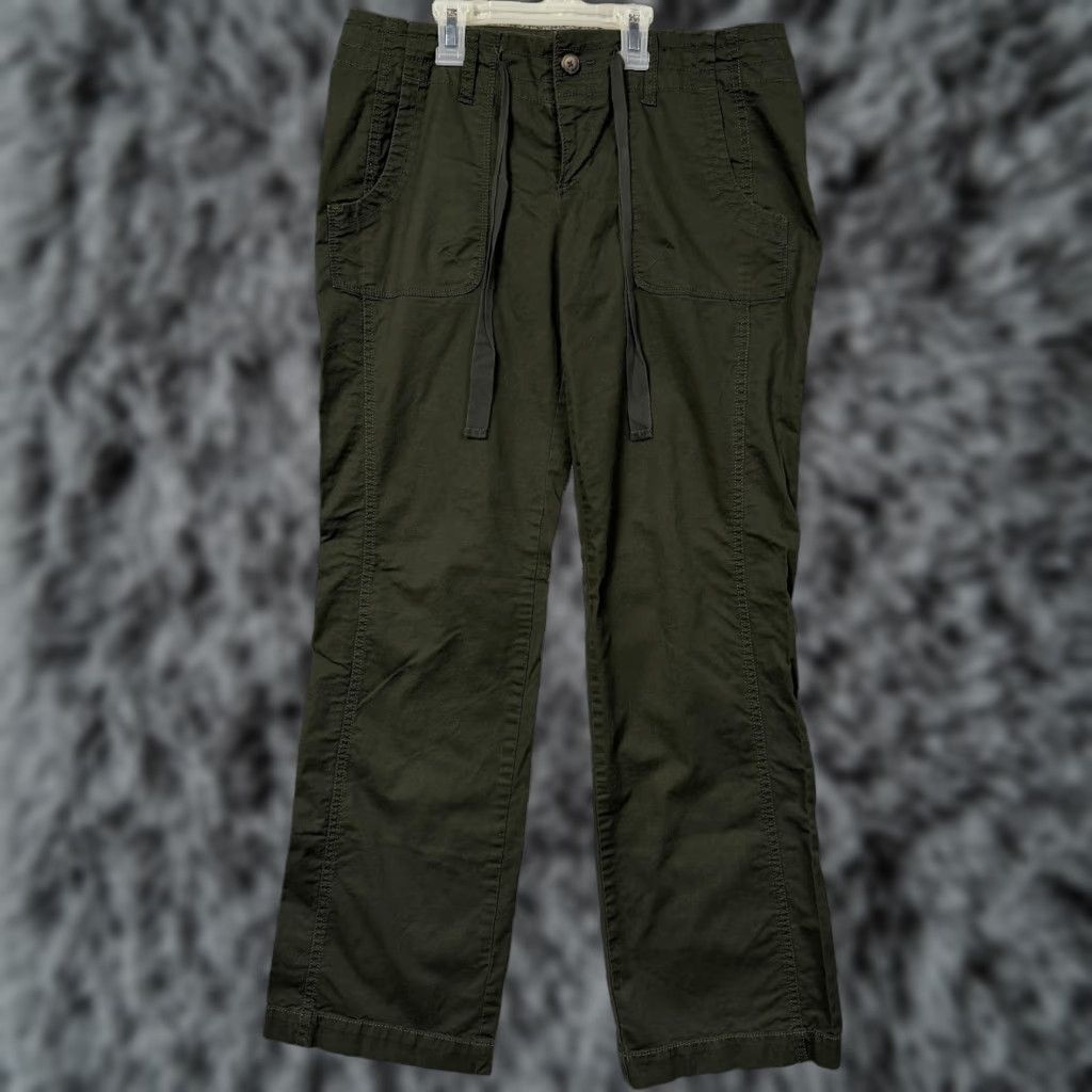 Old Navy Old Navy Pants Women 6 Green Twill Straight Leg Utility Casual Gorpcore Military Size 28" / US 6 / IT 42 - 1 Thumbnail