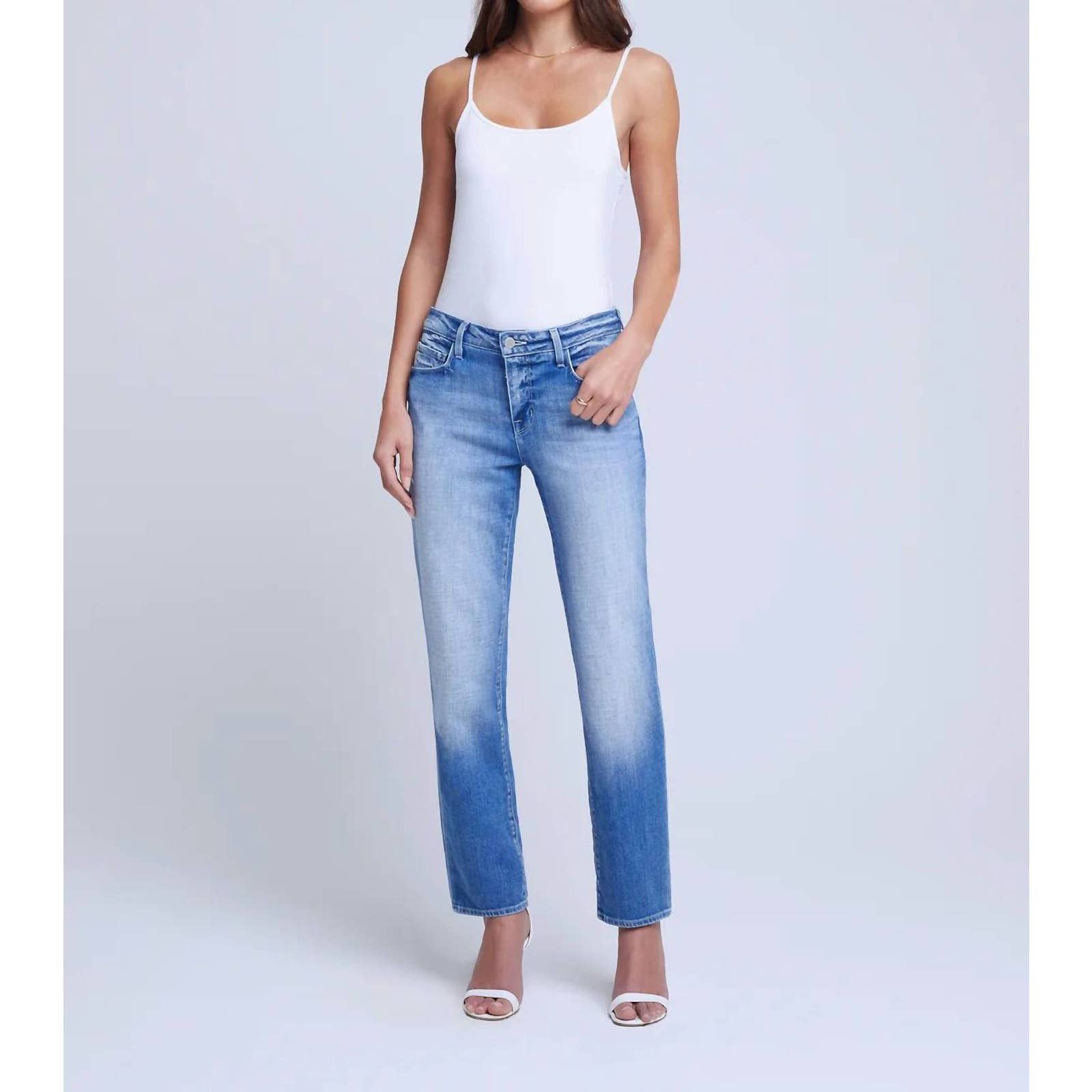 L'Agence L'AGENCE Marjorie Jeans In Light-Blue Denim