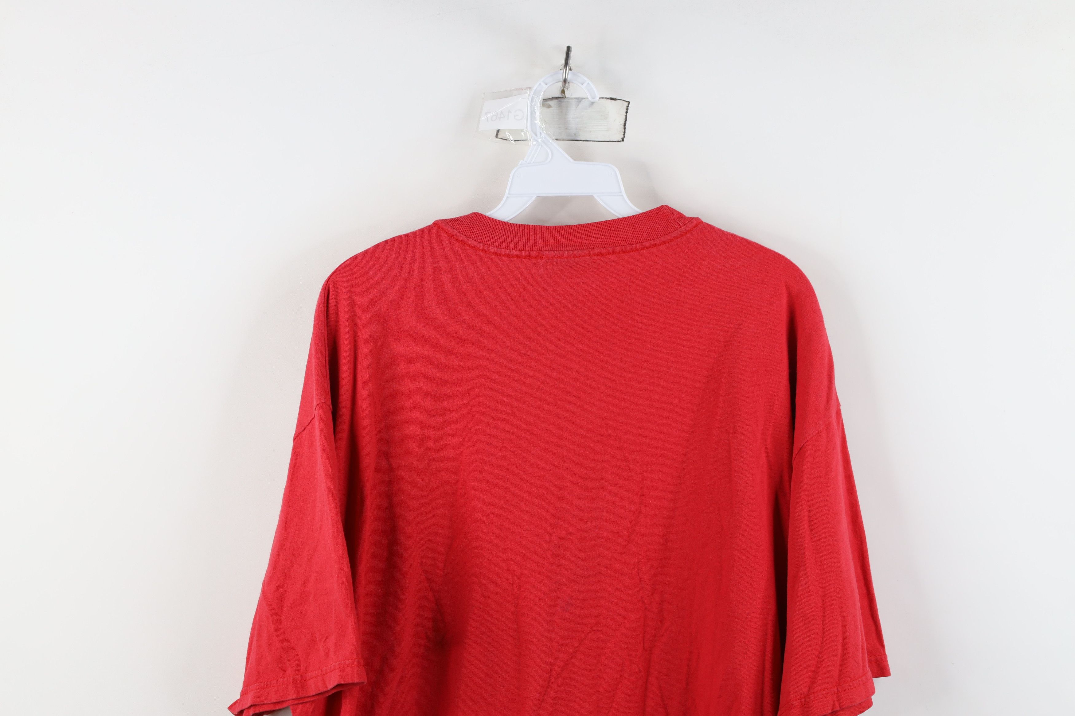 Vintage Vintage 90s Ohio State University T-Shirt Red Cotton Size US XL / EU 56 / 4 - 12 Thumbnail