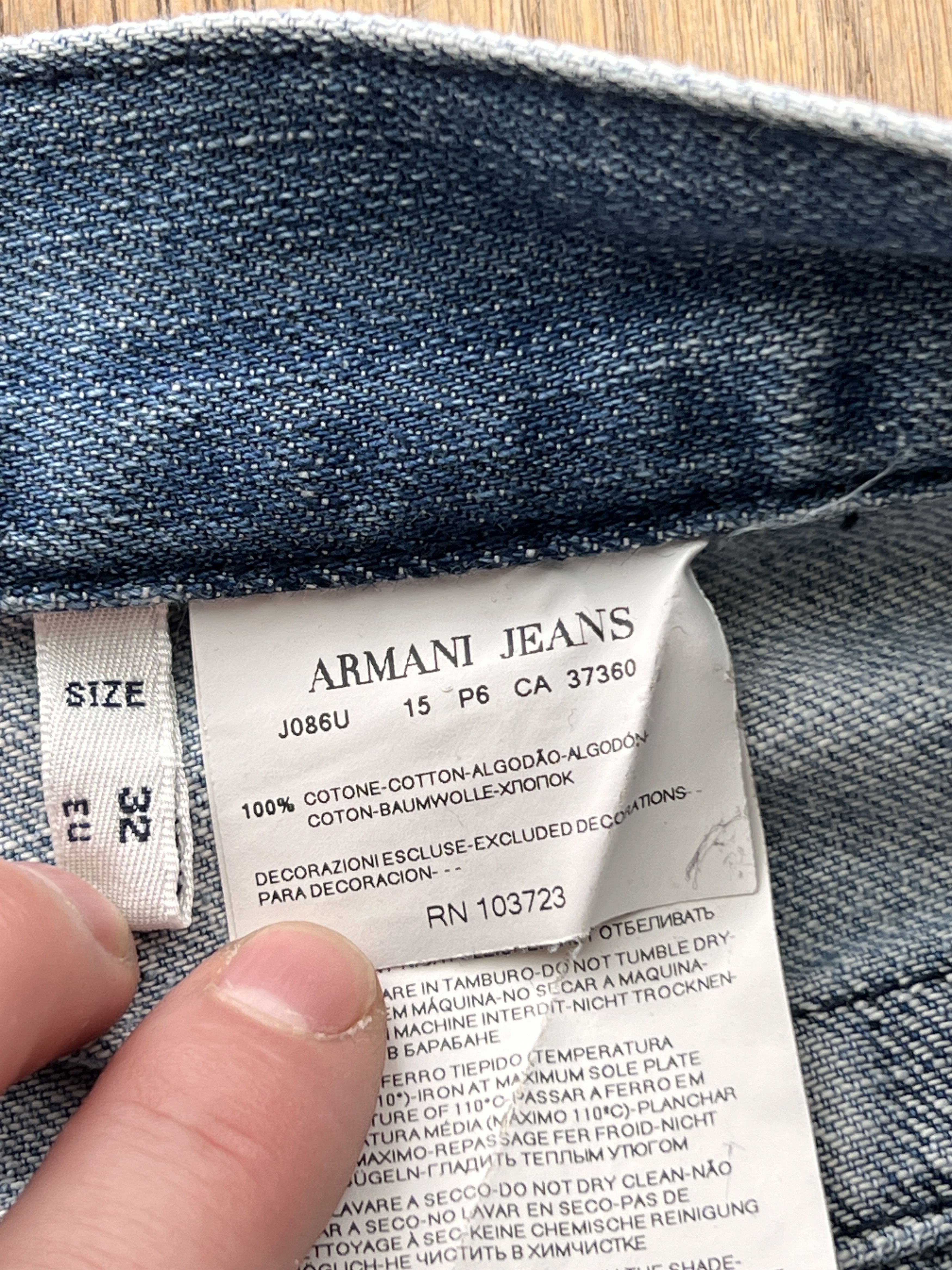 Armani Y2K Armani retro vintage 00s blue denim jeans slim straight Size US 32 / EU 48 - 16 Thumbnail