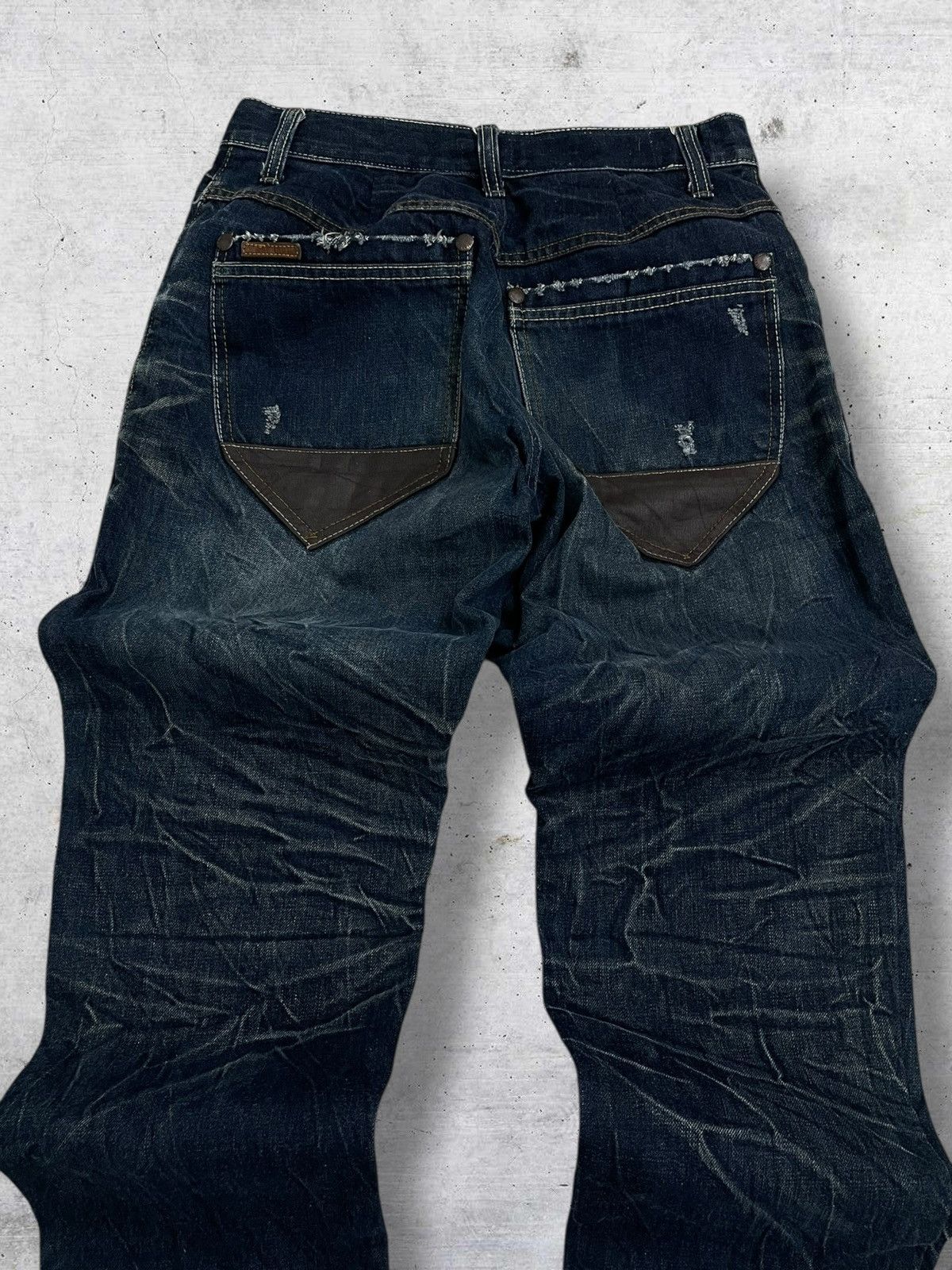 Japanese Brand VINTAGE RAPRUI OG JAPAN DESIGNER 90S PATCH RIPPED DENIM Size US 29 - 13 Thumbnail