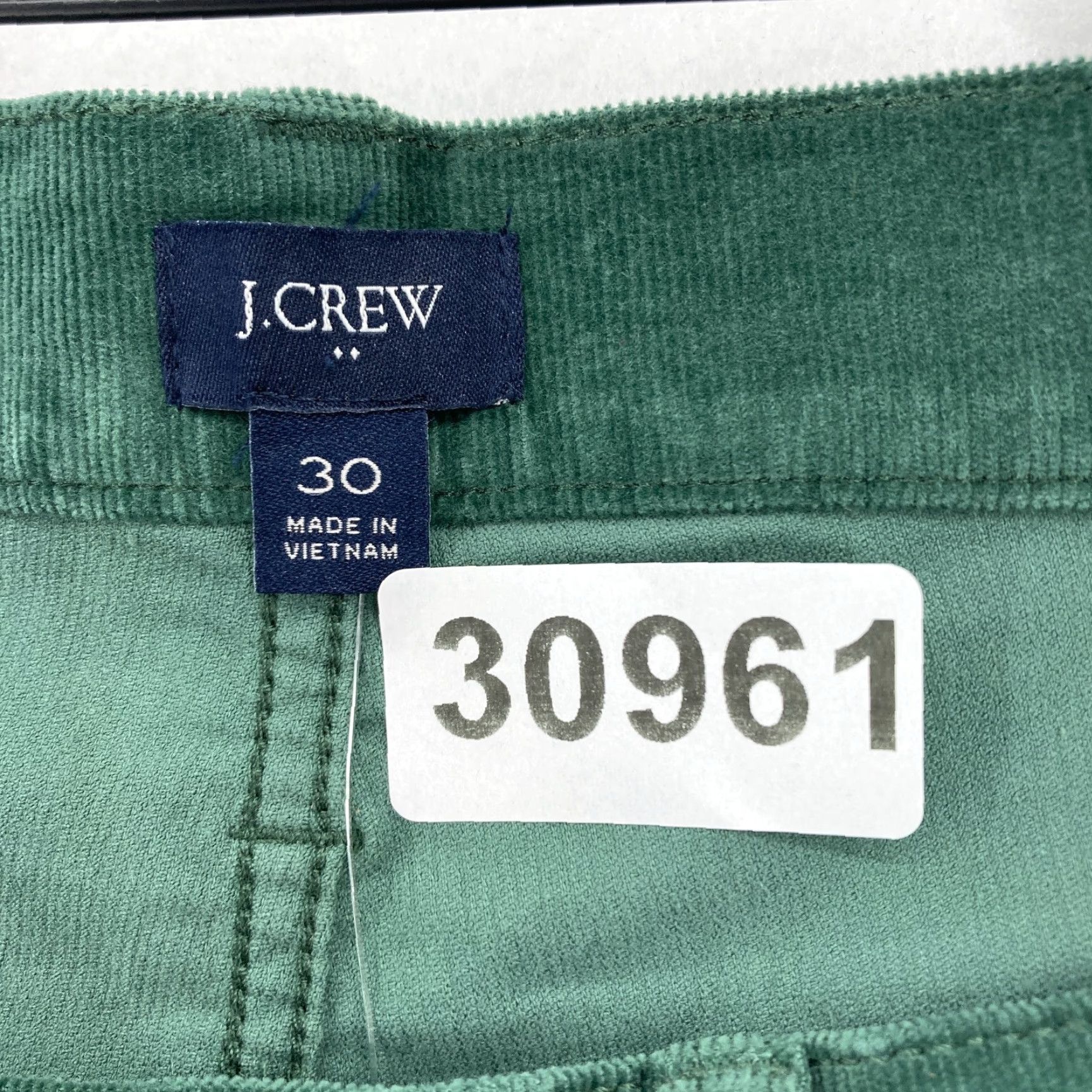 J.Crew J.CREW Corduroy Essential Straight Pants Women's 30 Green Stretch Casual Preppy Size 24" / US 00 / IT 34 - 4 Thumbnail