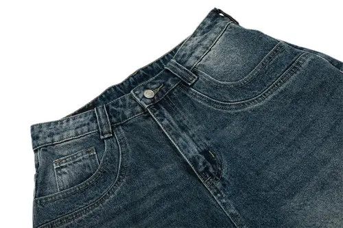 Japanese Brand × Jean Loose men's distressed beaded washed denim shorts y2k Size US 32 / EU 48 - 4 Thumbnail