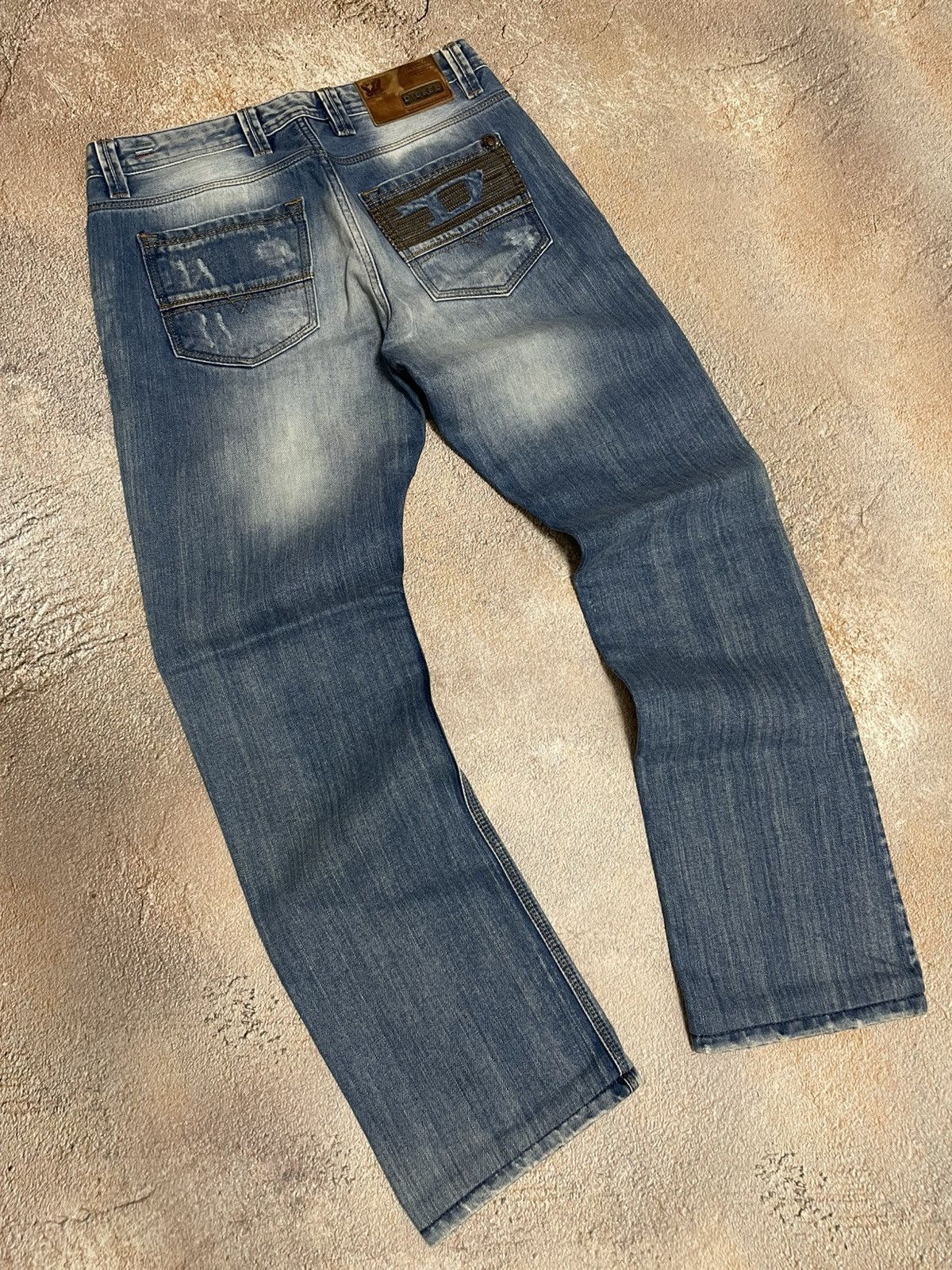 Diesel Vintage Diesel Big Logo Indigo Denim Jeans Size US 33 - 1 Thumbnail