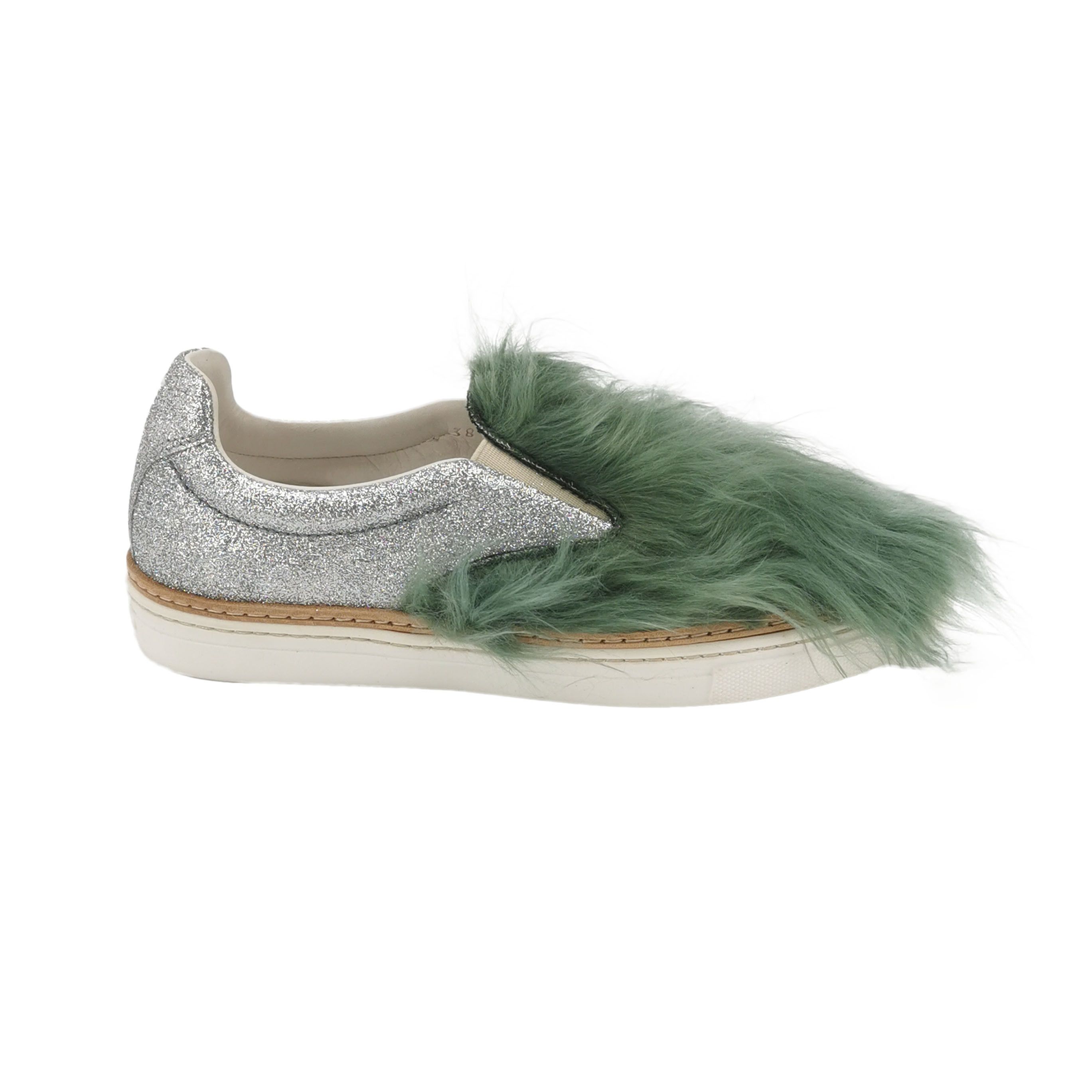 Maison Margiela Maison Margiela Glitter Fur Slip Ons Size 38 Size US 8 / IT 38 - 1 Thumbnail