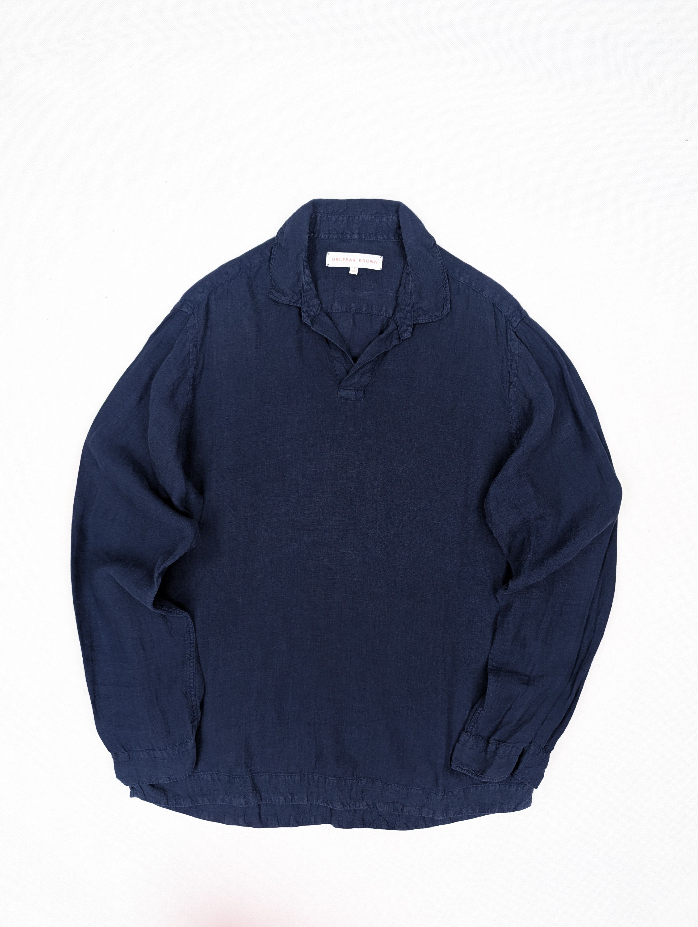Orlebar Brown Orlebar Brown navy linen shirt M Size US M / EU 48-50 / 2 - 1 Thumbnail