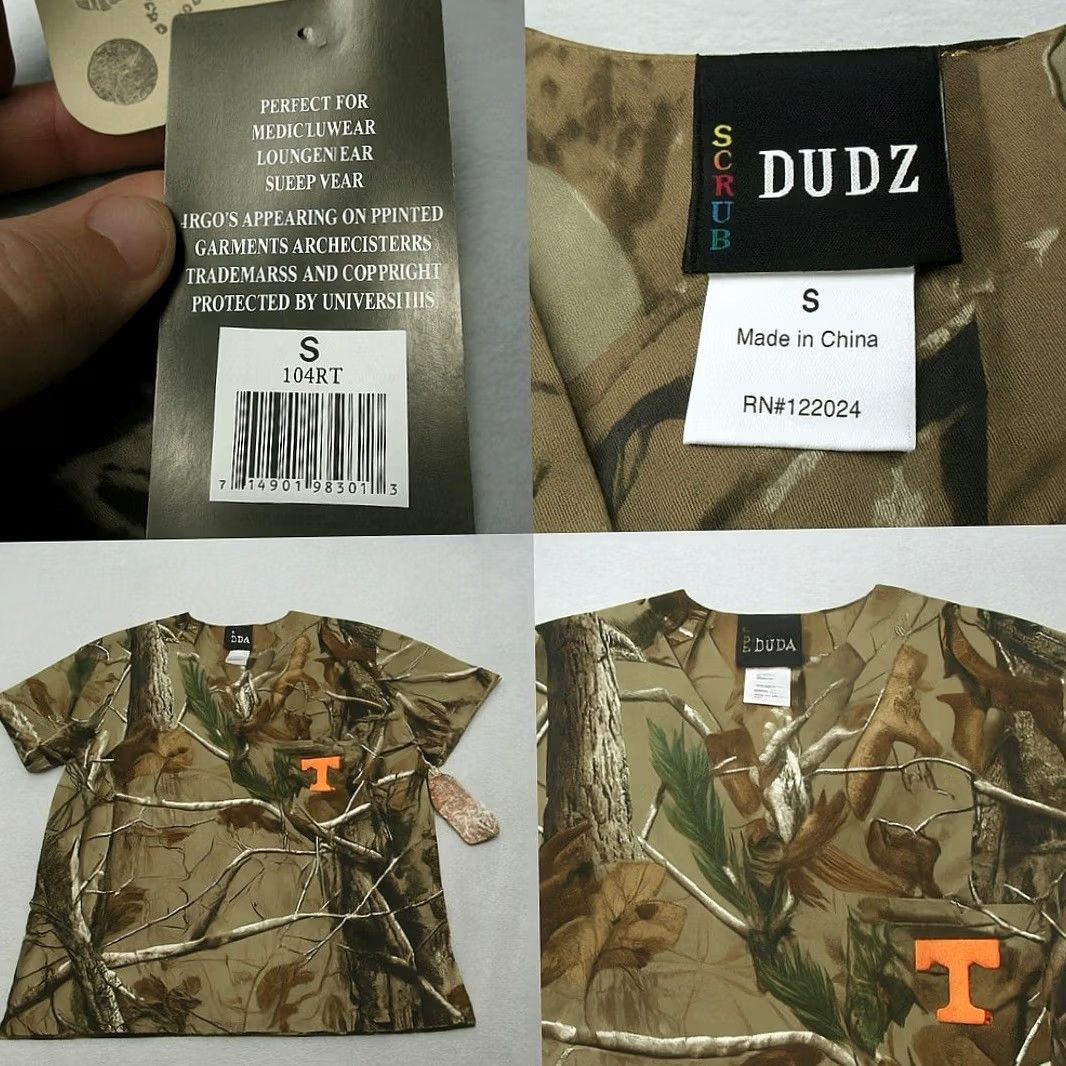 Realtree Scrub Dudz Realtree Scrub Shirt Mens S Green Camouflage Fits Large Medical Nurse Uniform NEW Size US S / EU 44-46 / 1 - 2 Thumbnail