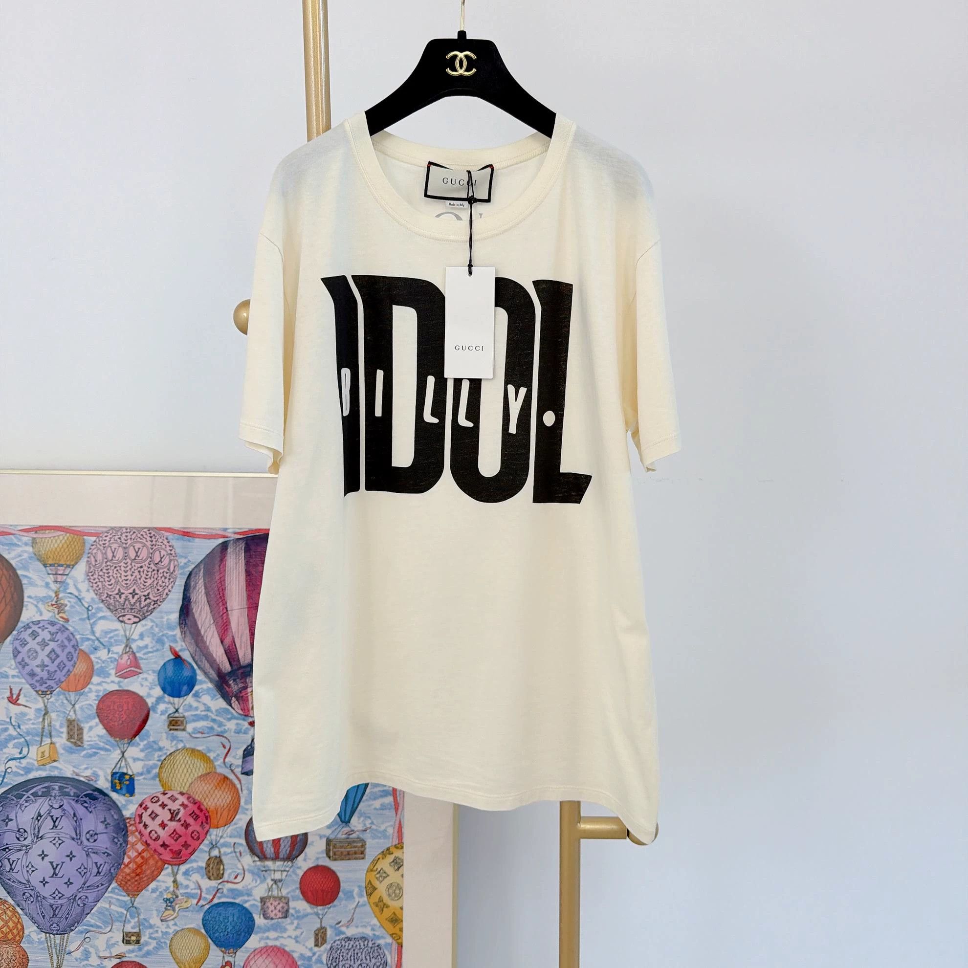 Gucci Gucci Beige Logo Tee M With Tags 5424 Size US M / EU 48-50 / 2 - 1 Thumbnail