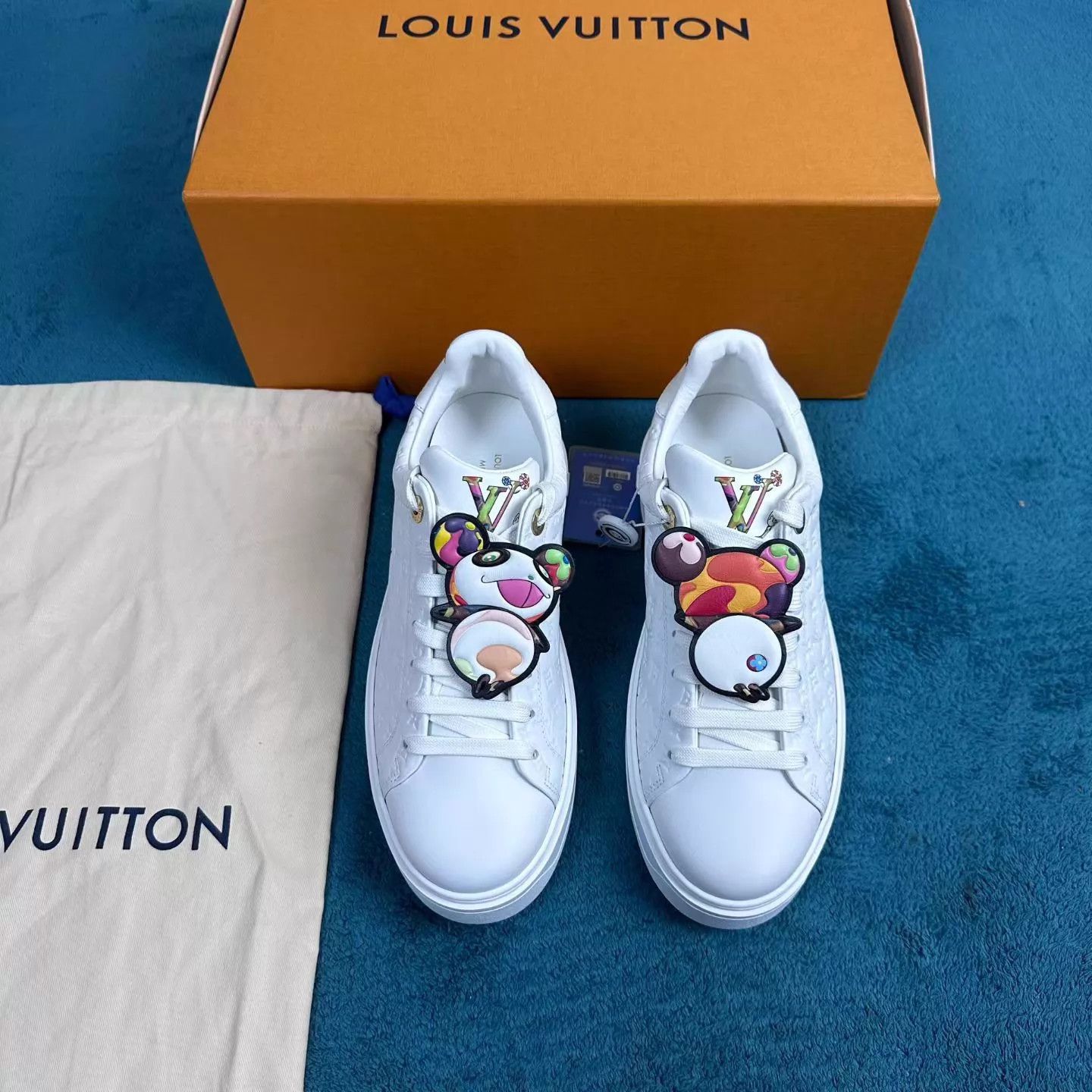 Louis Vuitton LV Time Out x TM Leather Low Top Sneaker White EU38.5 Size US 8 / IT 38 - 1 Thumbnail